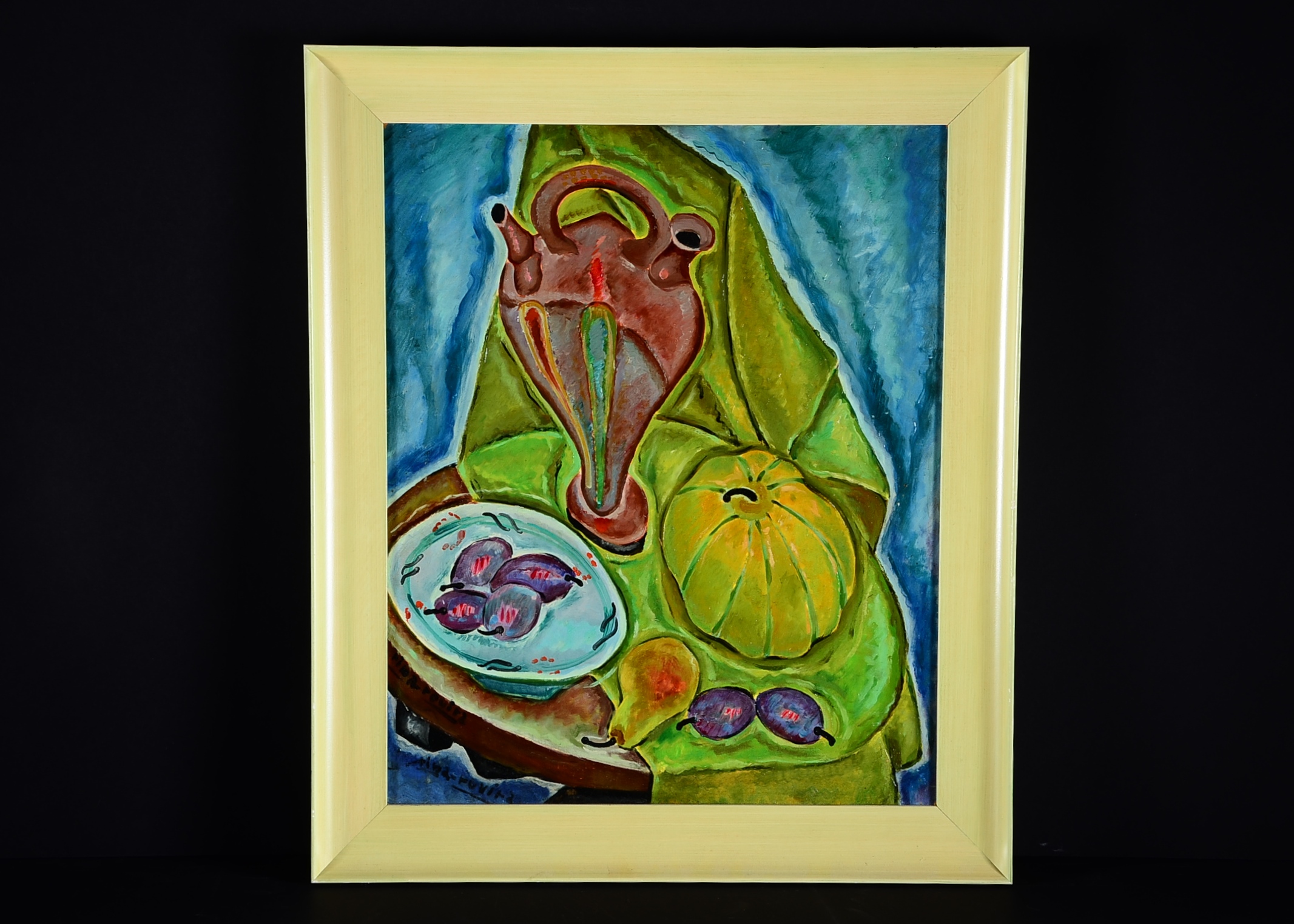 Original Francisco Riba Rovira Oil on Board Painting