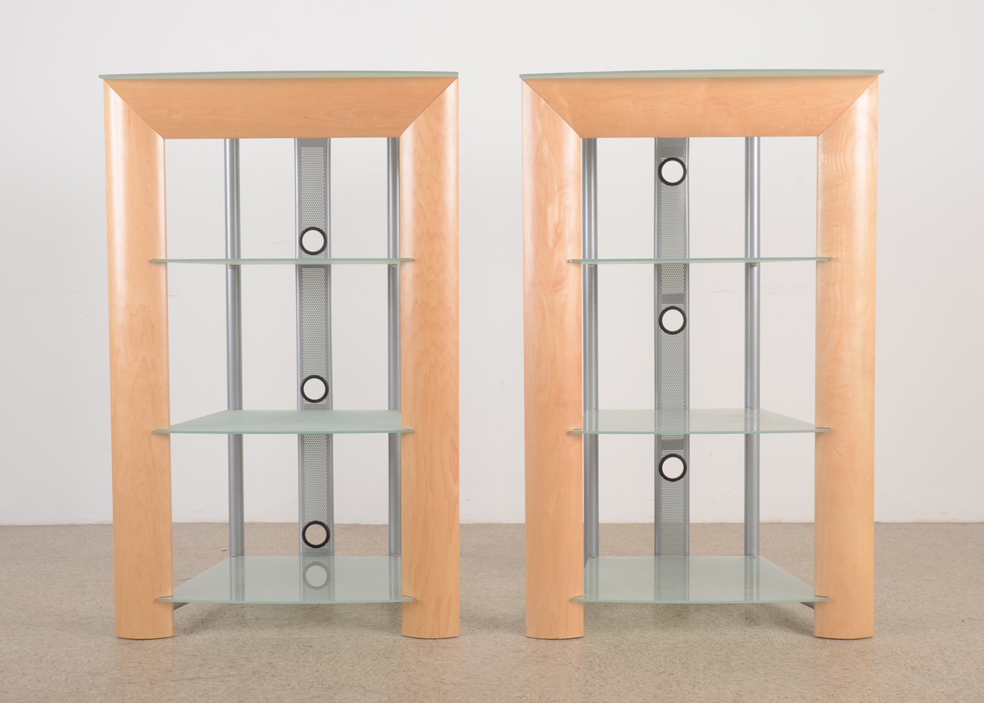 A Pair Of Modern Shelving Towers