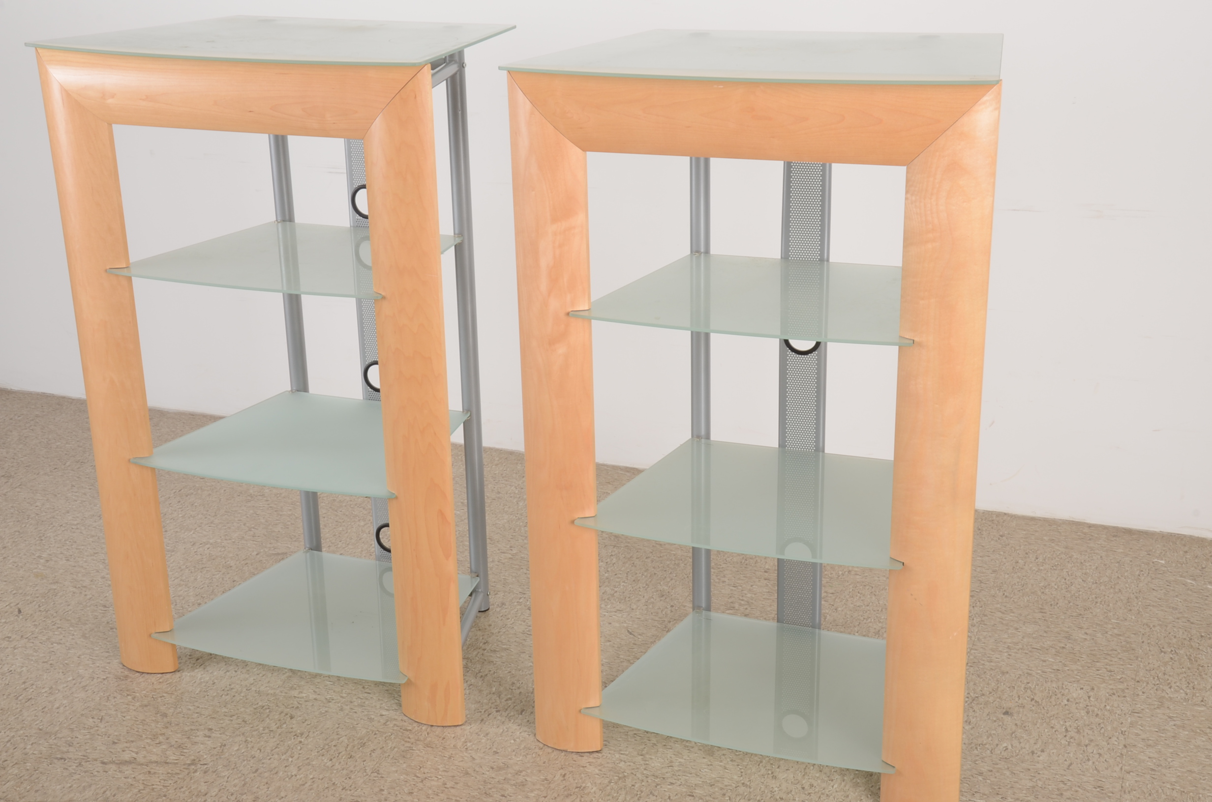 A Pair Of Modern Shelving Towers