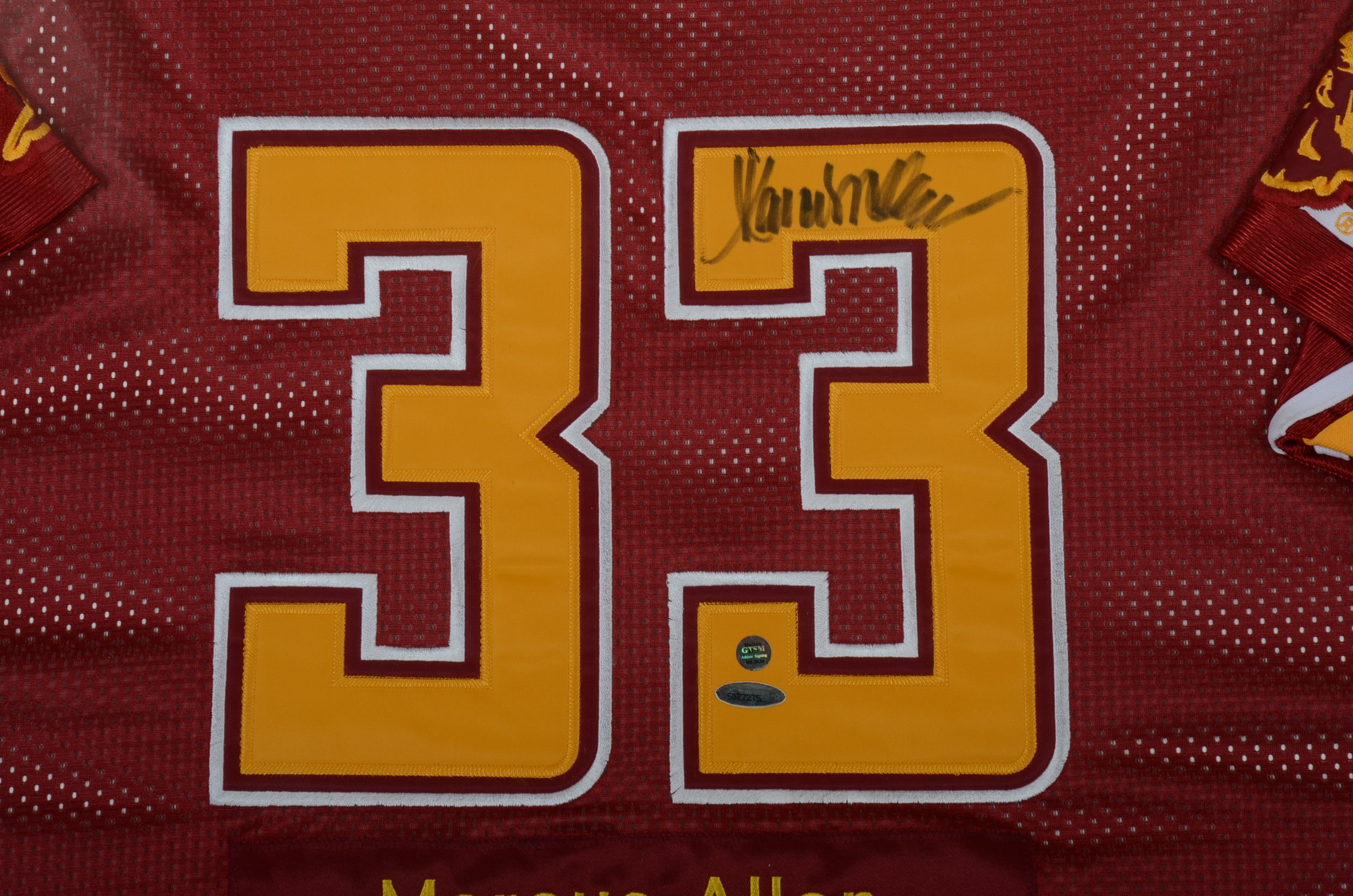 1981 Heisman & (HOF) Marcus Allen USC Trojans Autographed Framed Football Jersey