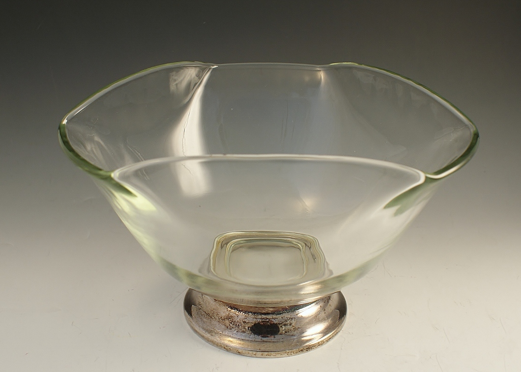 Three Silver Plated Rim Serving Bowls