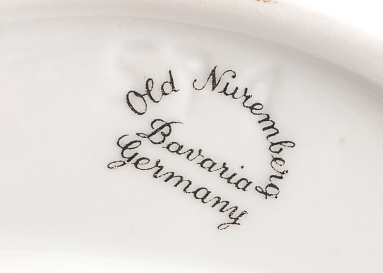 Pair of Old Nuremberg Bavaria Germany Crescent Bone Dishes