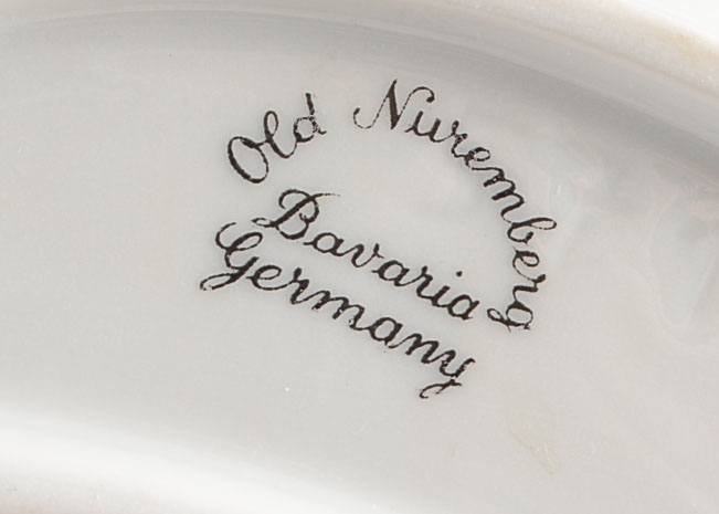 Pair of Old Nuremberg Bavaria Germany Crescent Bone Dishes