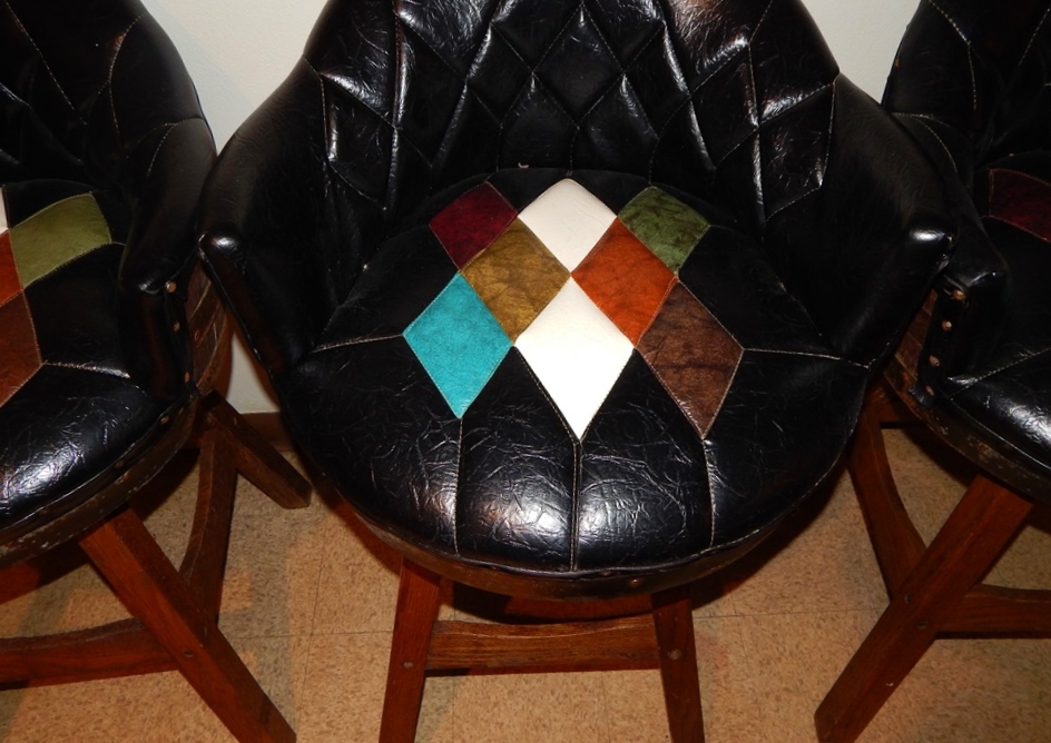 Trio of Whiskey Barrel Bar Stools