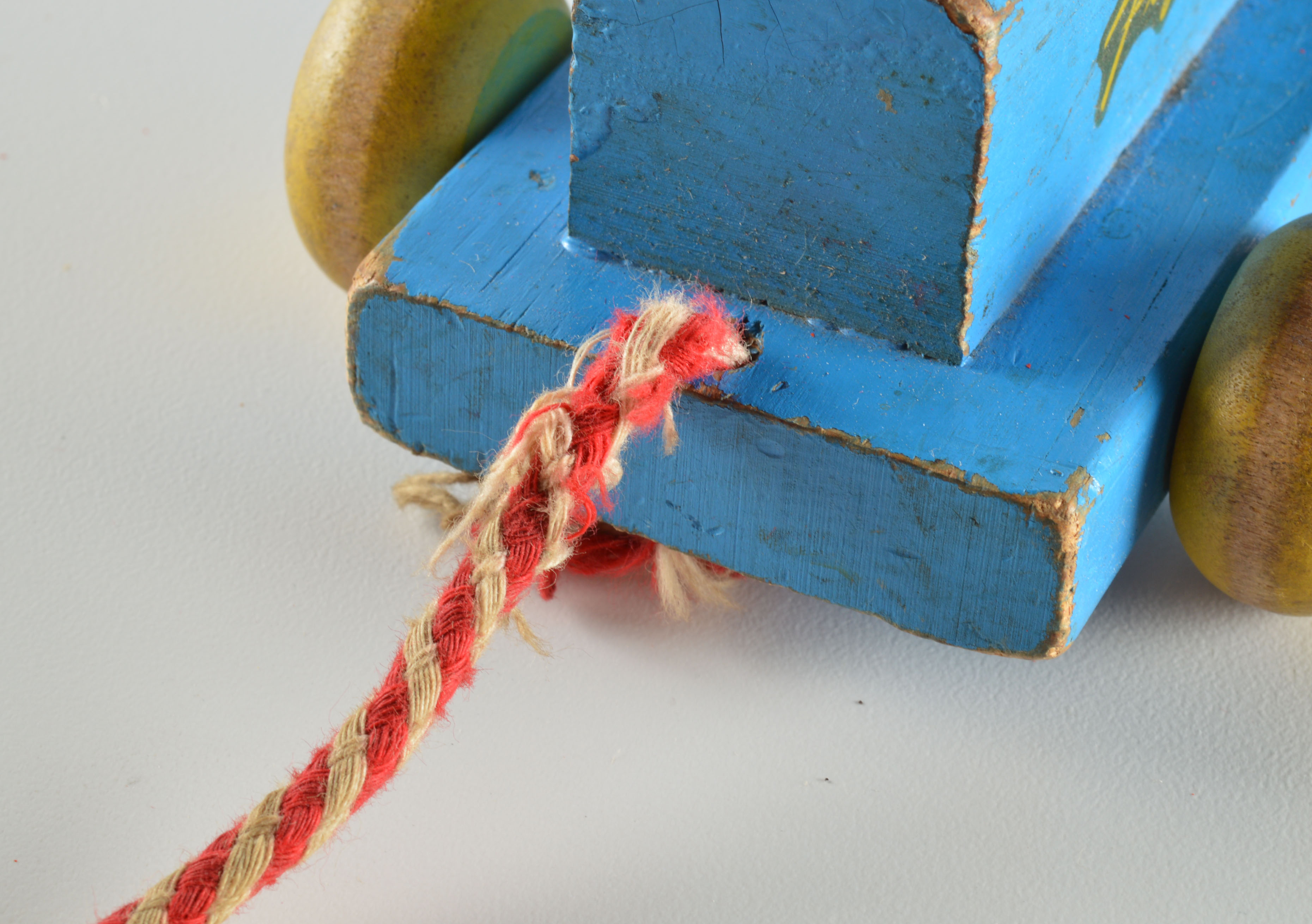 Vintage Wooden Block Toy Train Lot