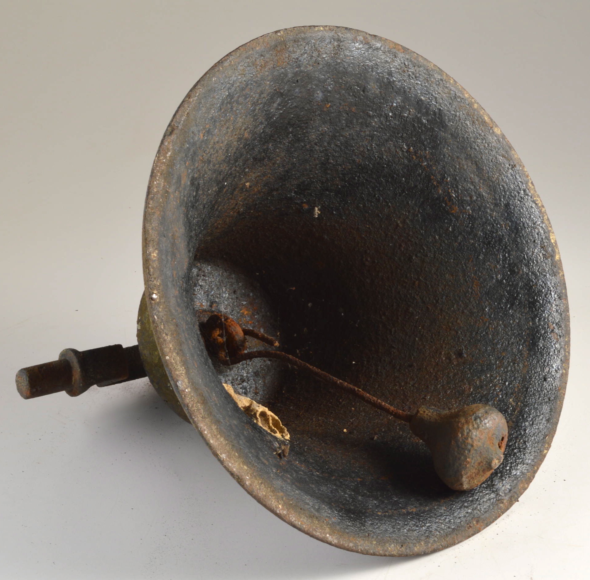 1800's Cast Iron Farm Bell and Yoke, with Bell Upright