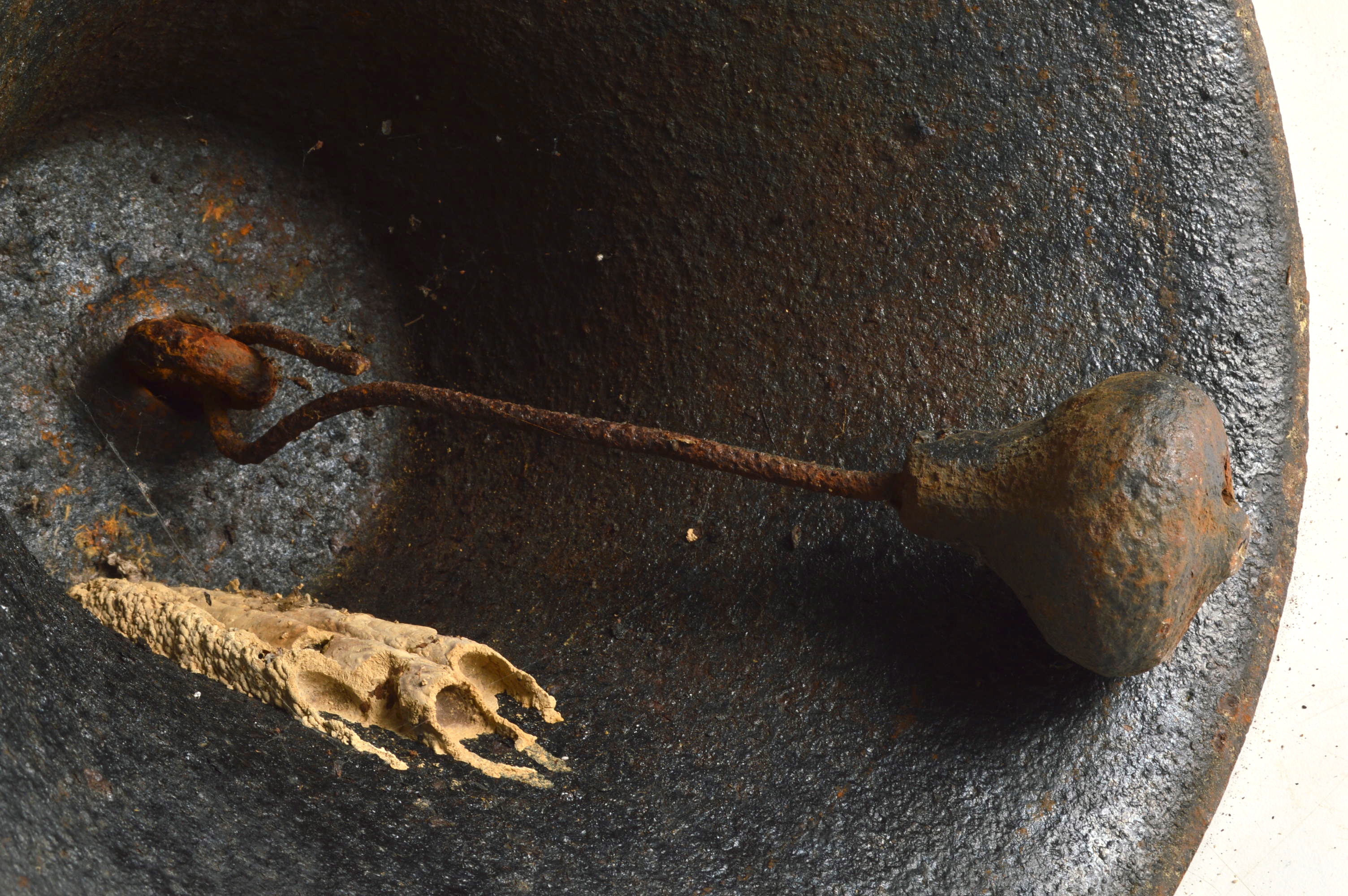 1800's Cast Iron Farm Bell and Yoke, with Bell Upright