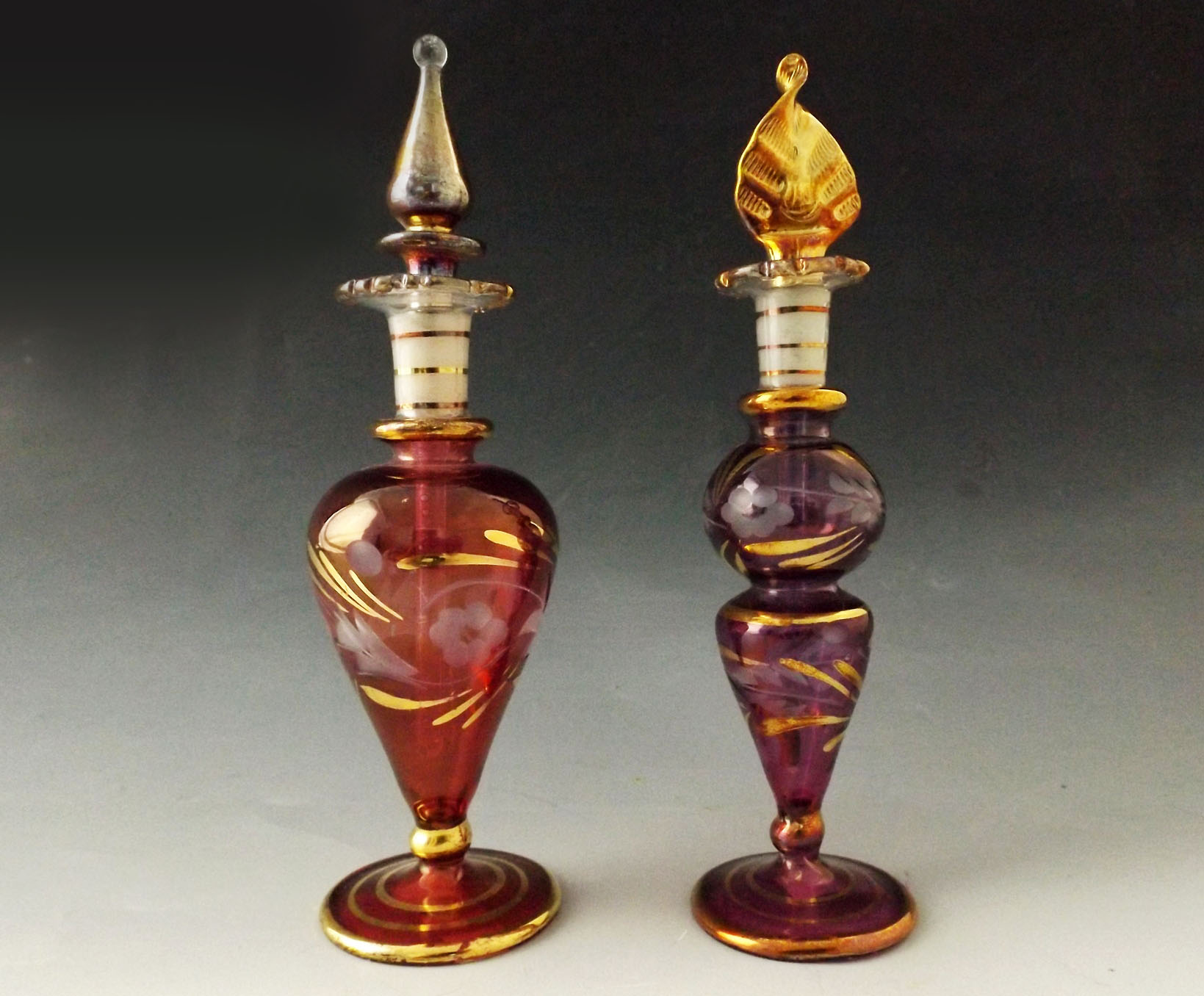 A Pair of Lovely Egyptian Perfume Bottles