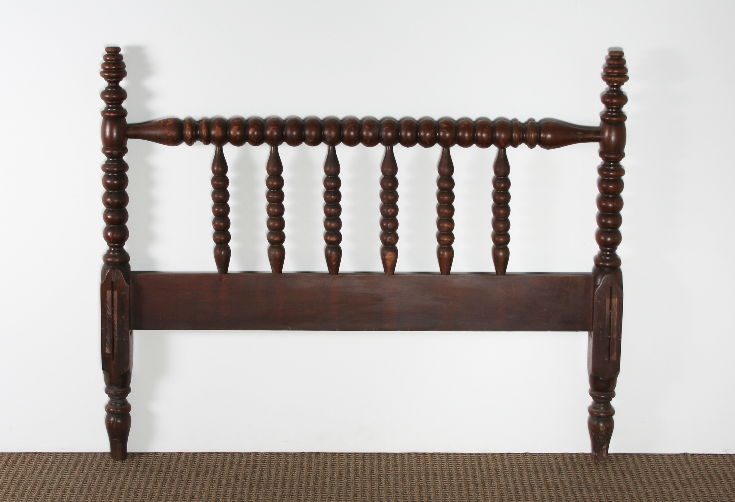 Hardwood Twin Jenny Lind Style Spool Bed Headboard and Footboard 