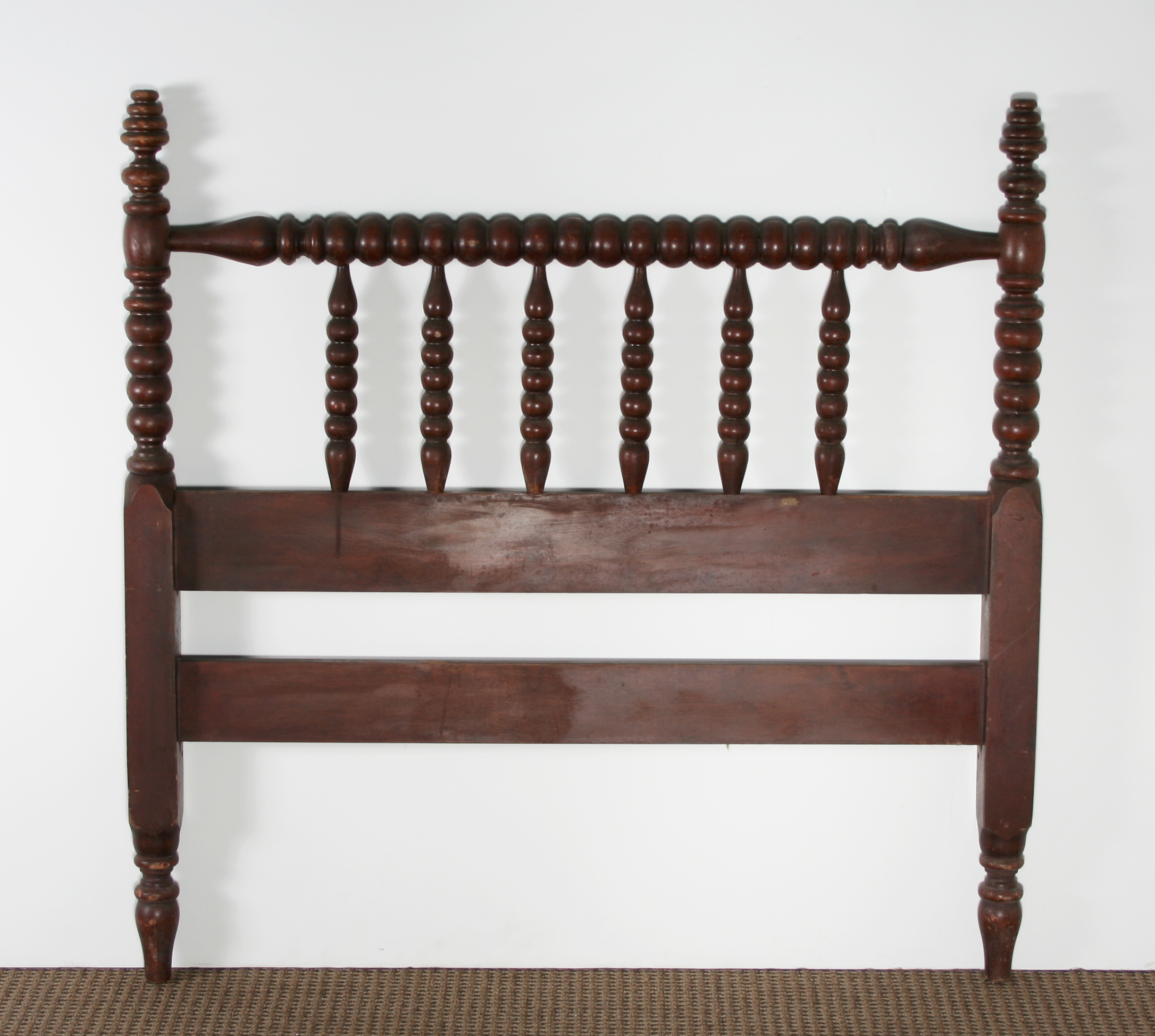 Hardwood Twin Jenny Lind Style Spool Bed Headboard and Footboard 