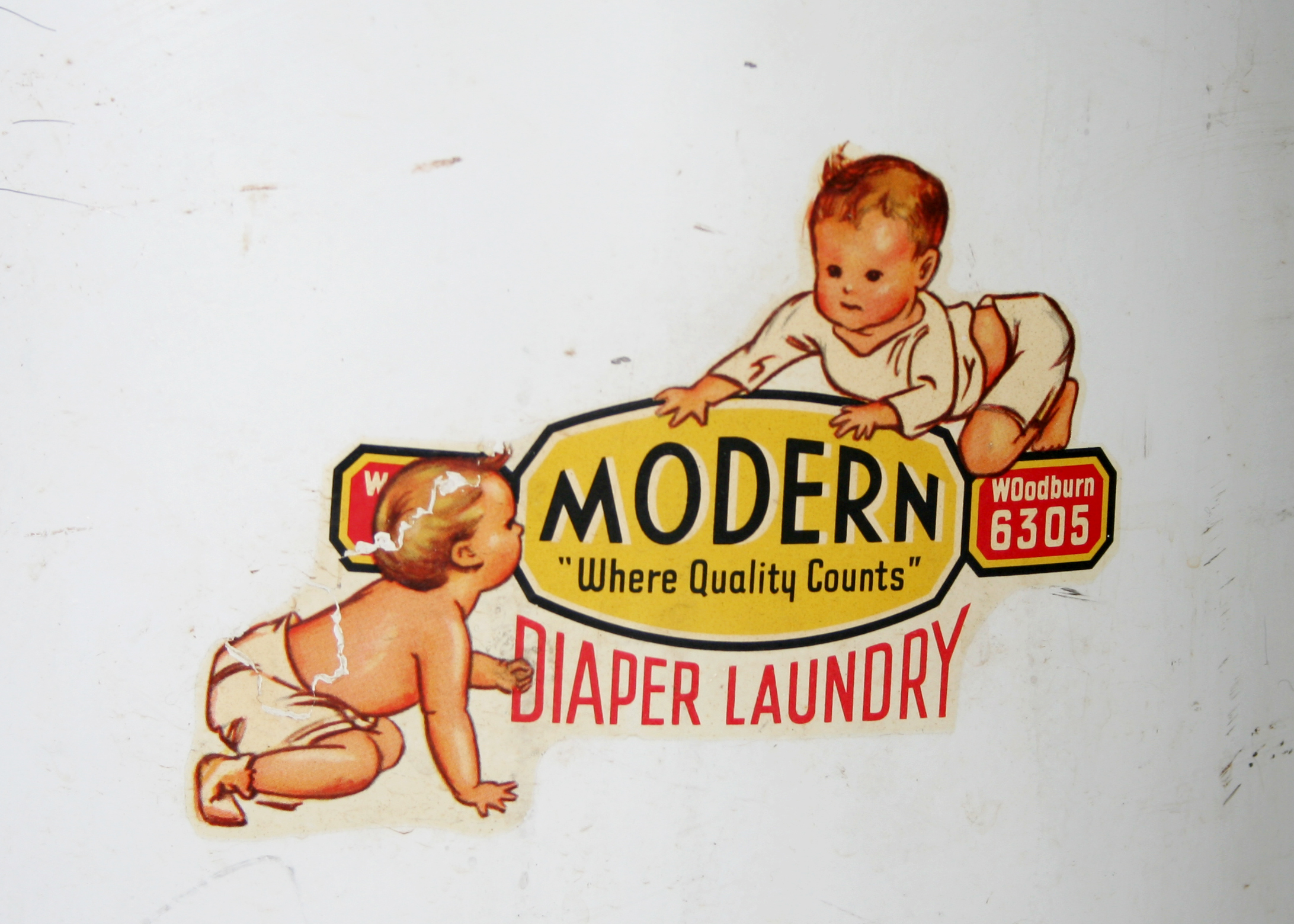 Large Vintage Diaper Pail 