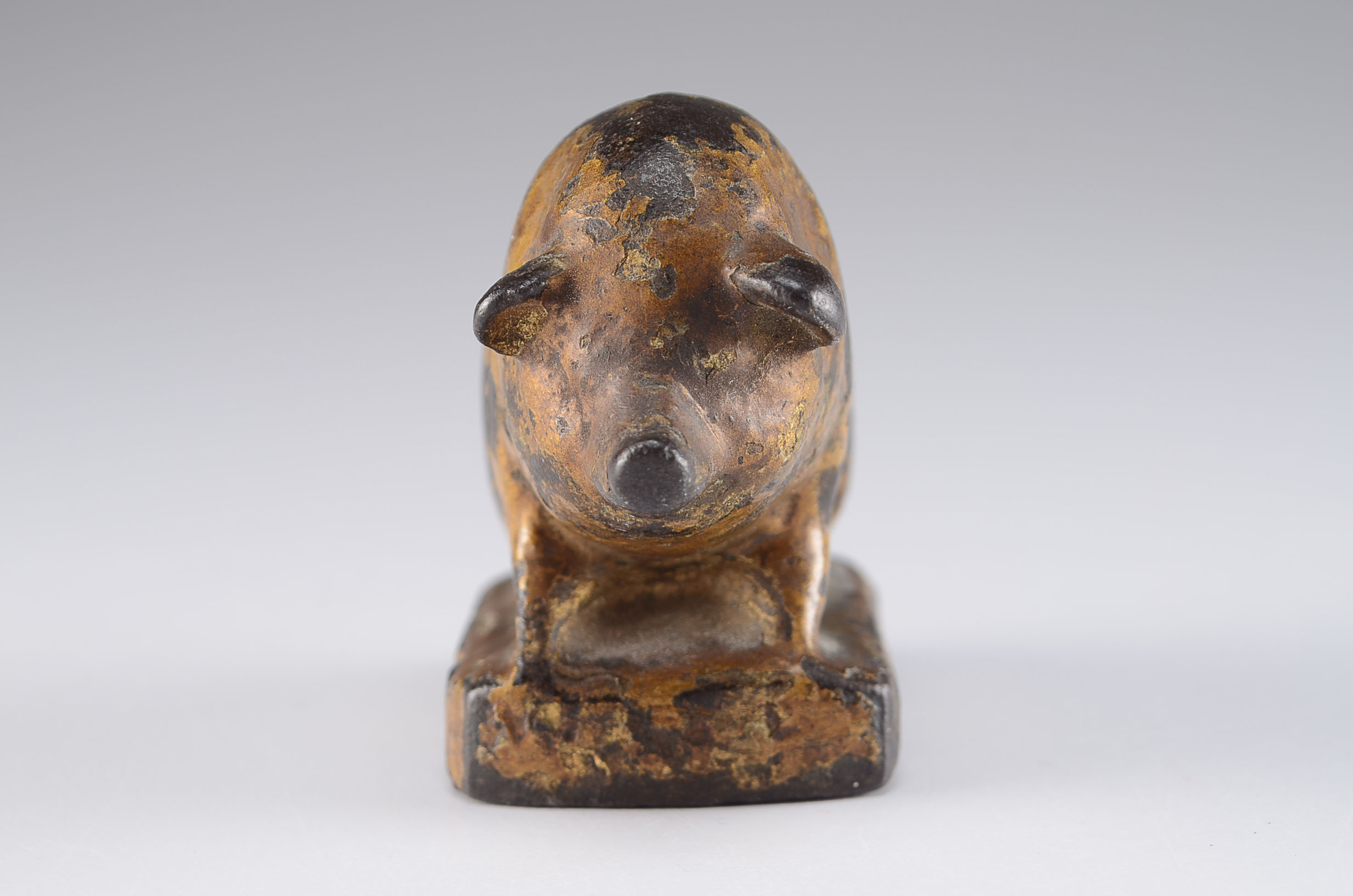 Small Antique Cast Iron Pig Paperweight