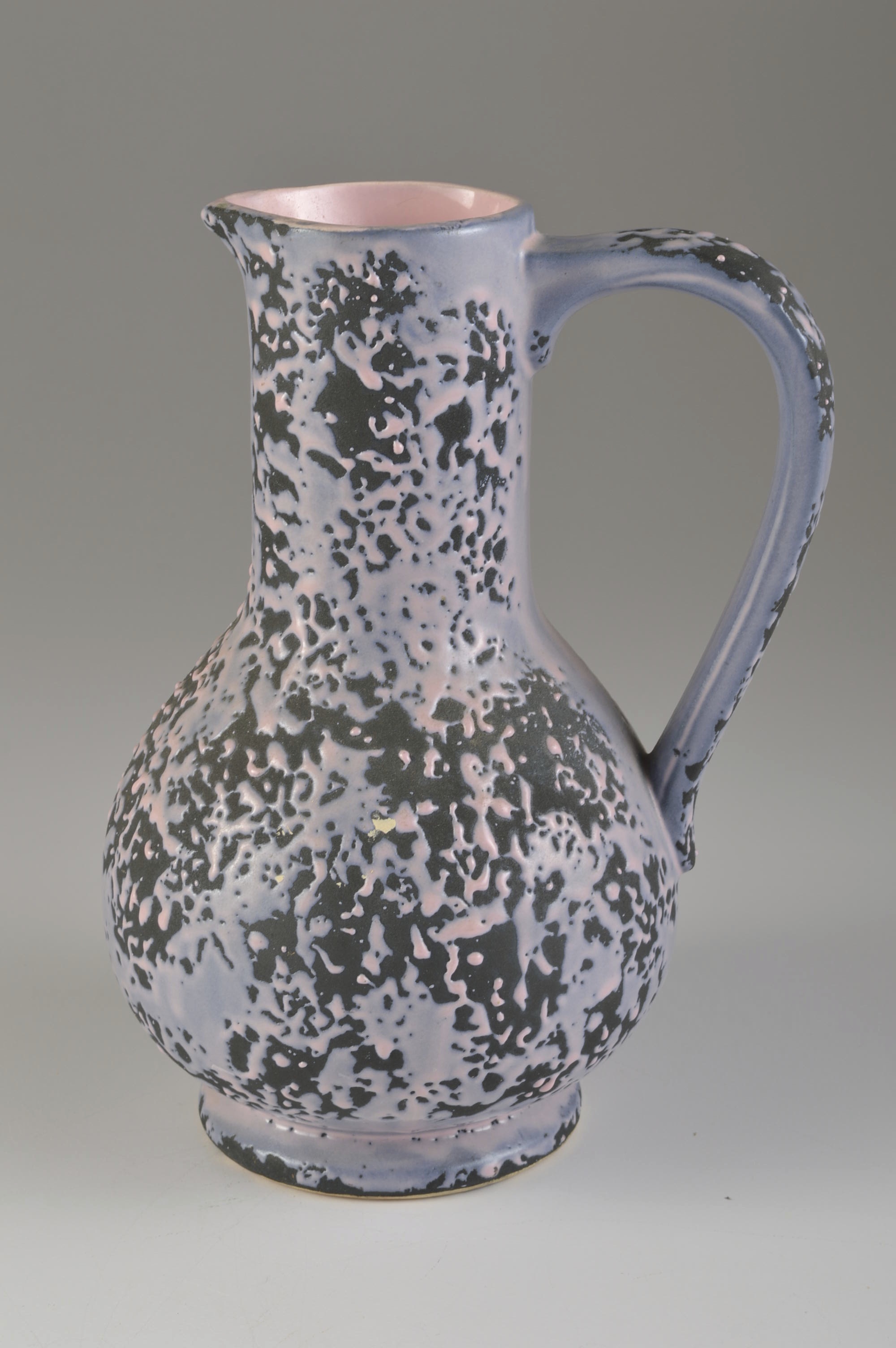 Vintage Pink Spatter Glazed Pitcher