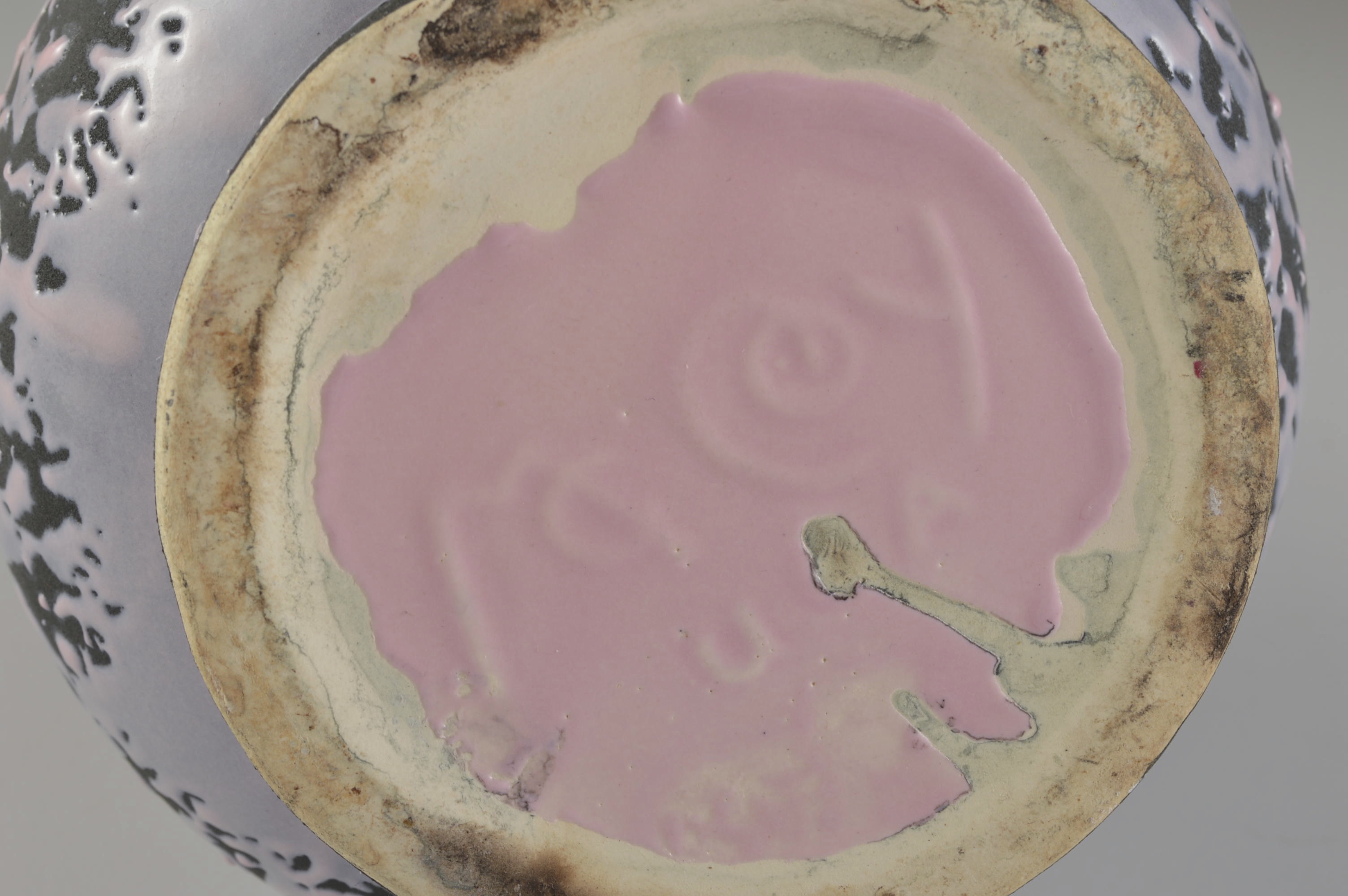 Vintage Pink Spatter Glazed Pitcher