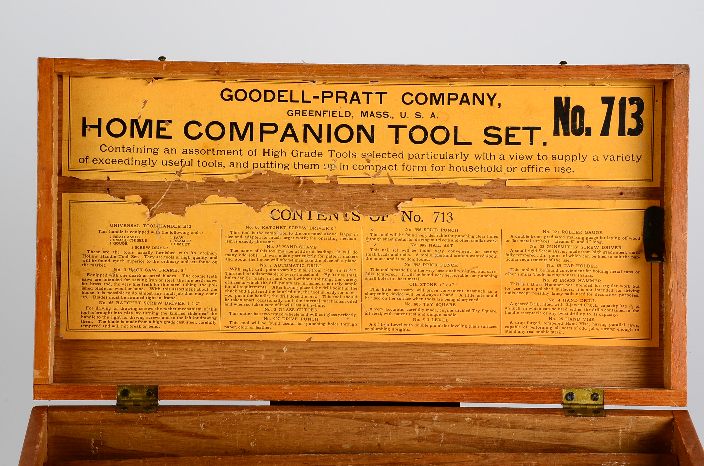 Goodell-Pratt Company Home Companion Tool Box