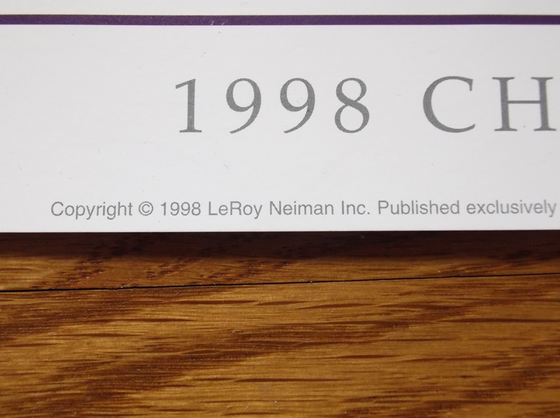 1998 LeRoy Neiman Breeder Cup Championship Poster