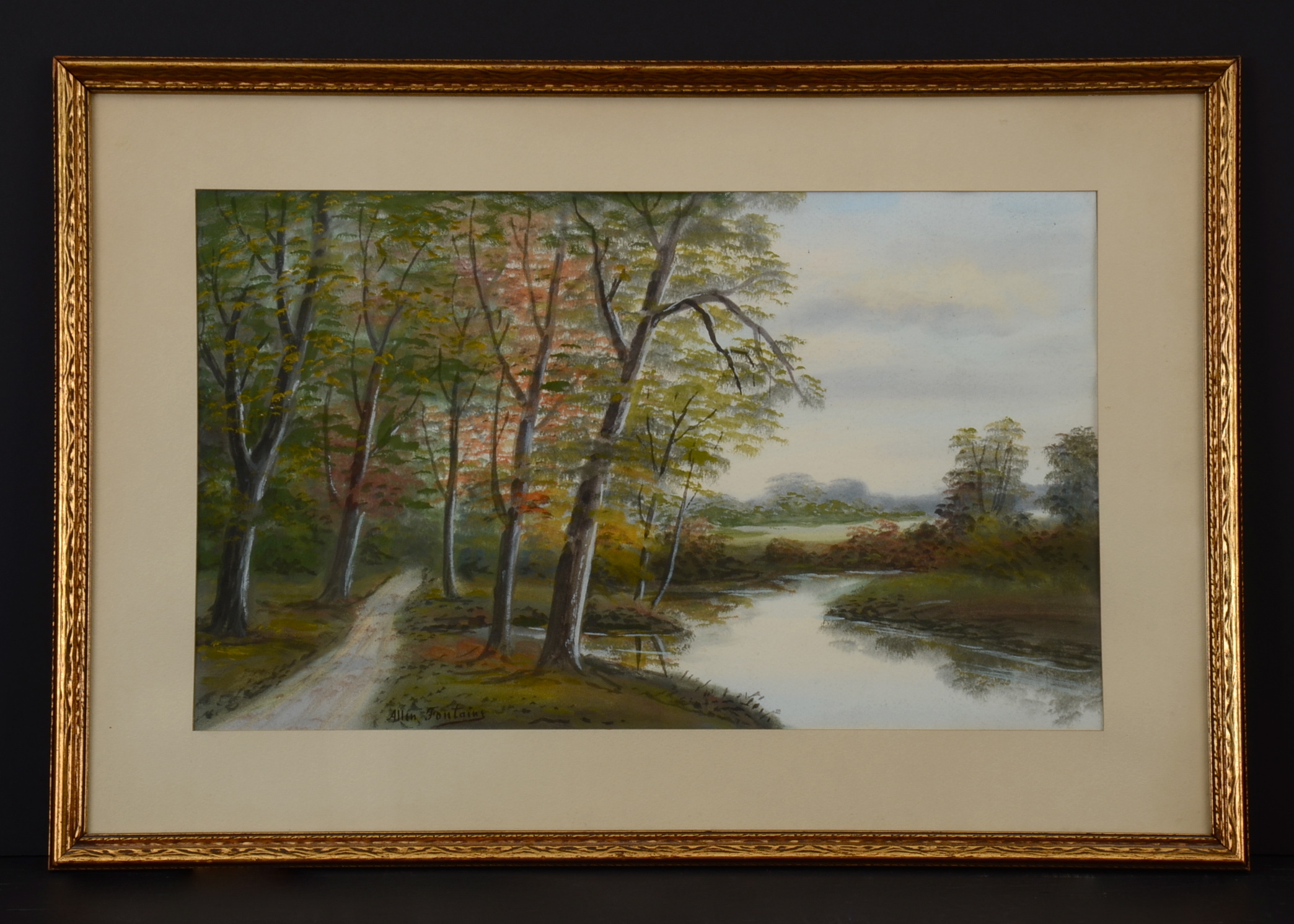 Original Allen Fontaine Watercolor on Paper Painting