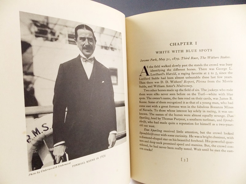 The Sporting Memoirs of Foxhall Keene Titled "Full Tilt", Limited Publication