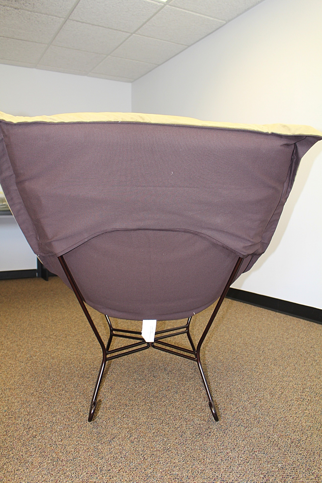 "Scroll Puff" Butterfly Style Rocker with "Bella Thyme"  Green /Brown