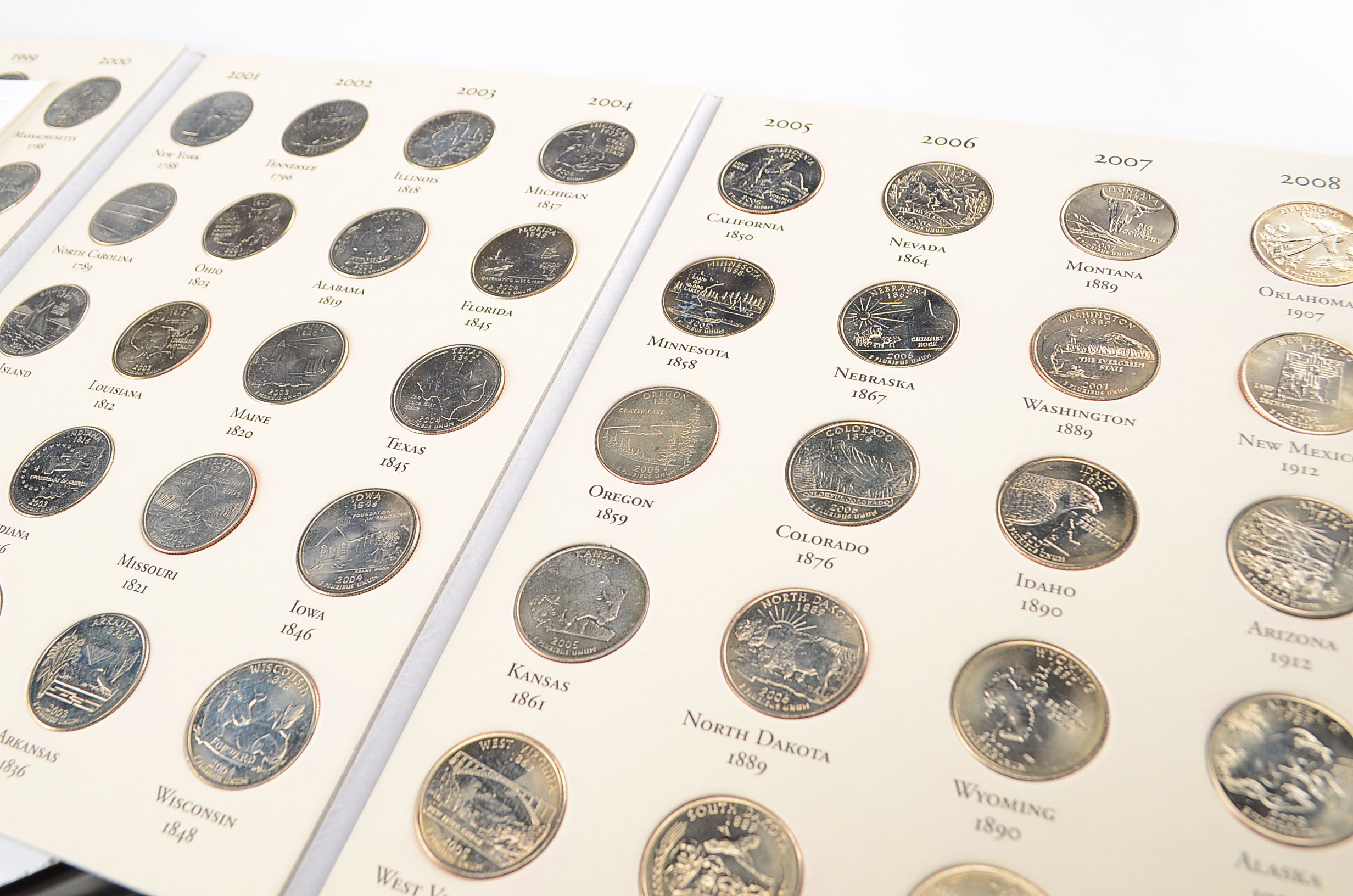 Fifty State Commemorative quarters (1999-2008) Quarter Dollar Collection