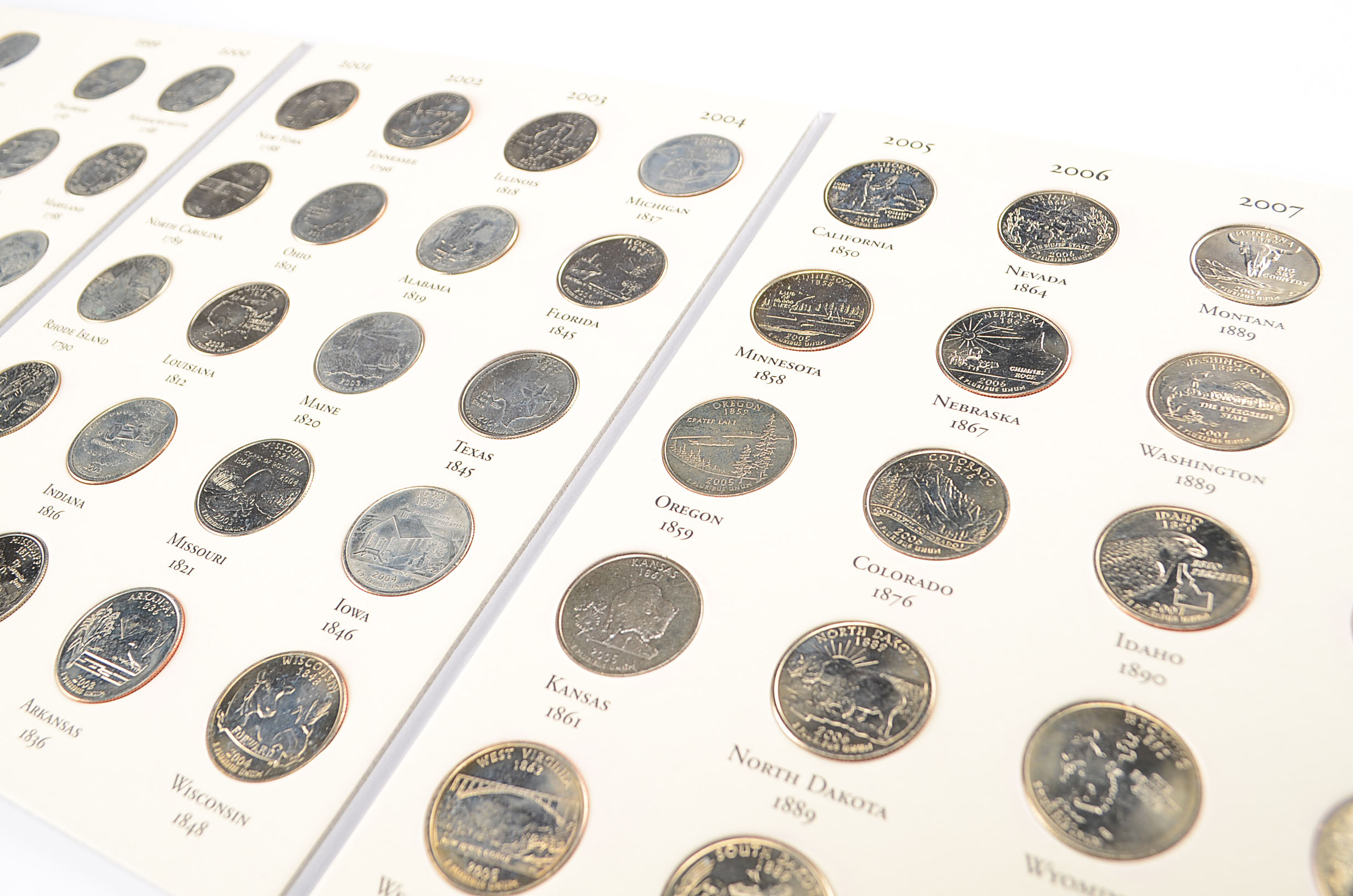 Fifty State Commemorative quarters (1999-2008) Quarter Dollar Collection