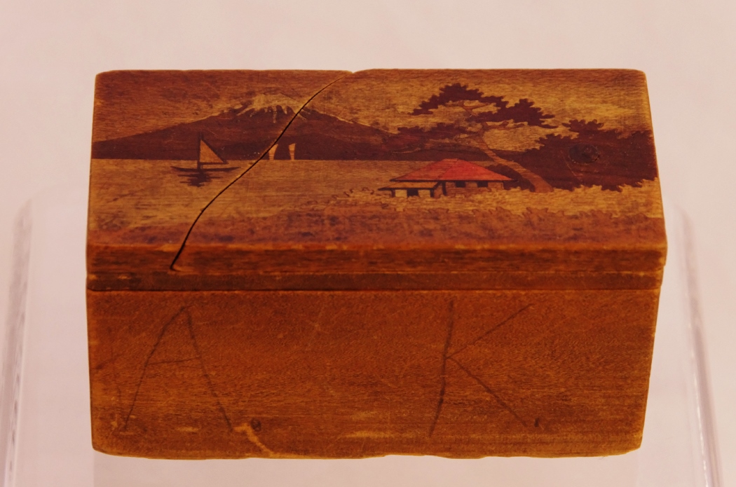 Chinese Puzzle Box and Bank with Inlaid Wood Top