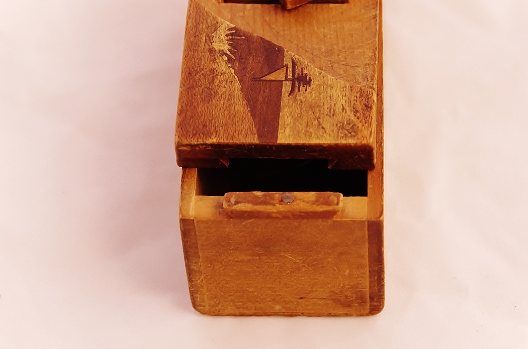Chinese Puzzle Box and Bank with Inlaid Wood Top