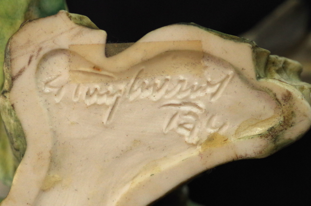 Collectible Porcelain Robin by Giuseppe Tagliariol "Tay" and Bone China Sparrow