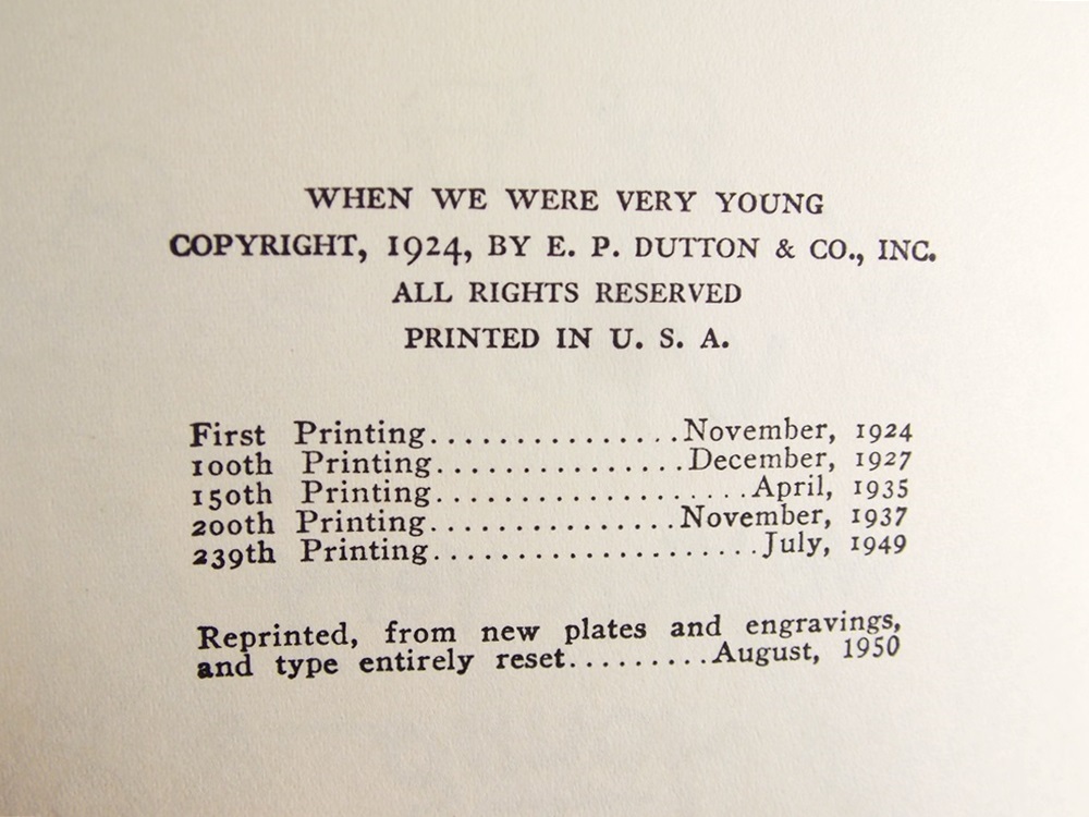 Four Volumes of Vintage A.A. Milne's Childrens Books