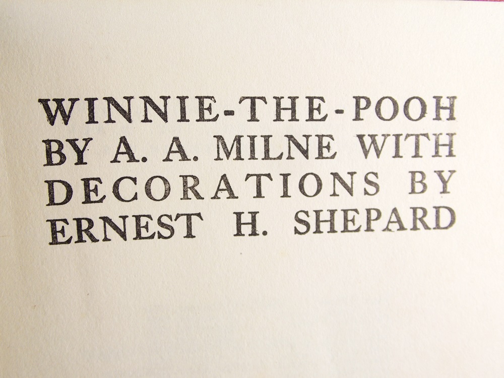 Four Volumes of Vintage A.A. Milne's Childrens Books