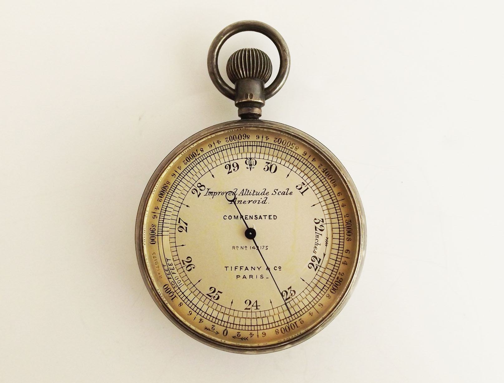 A Splendid Tiffany & Co. Pocket Barometer in Fitted Case