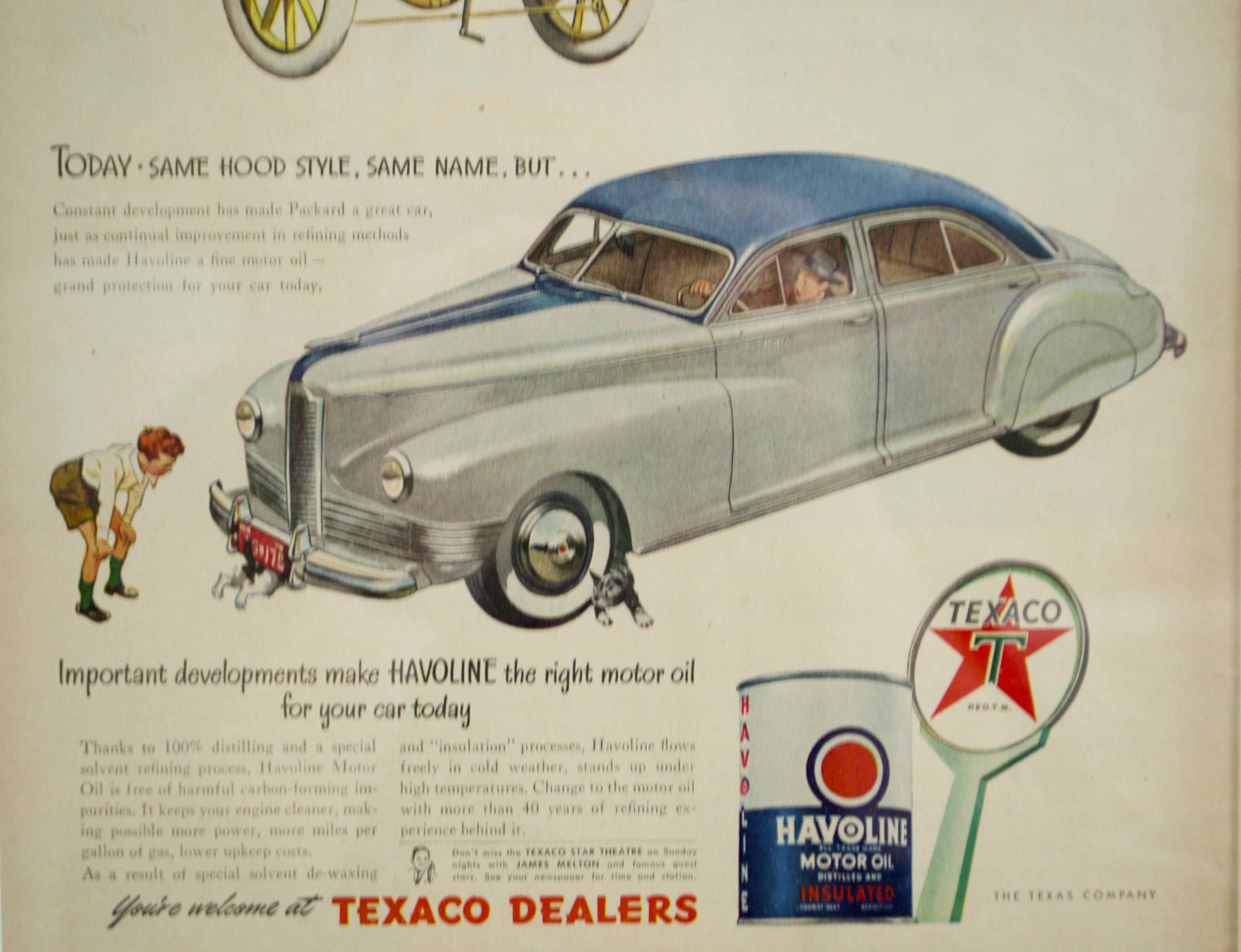 Framed Vintage 1951 LIFE Magazine Texaco Havoline Ad