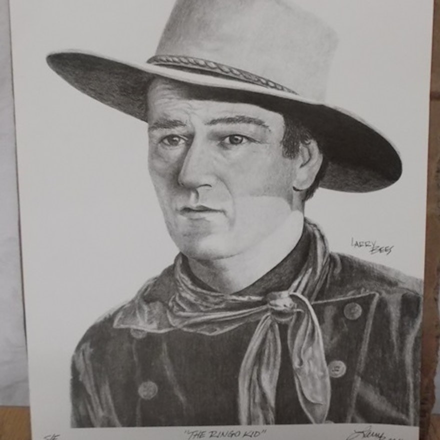Larry Bees Print of John Wayne