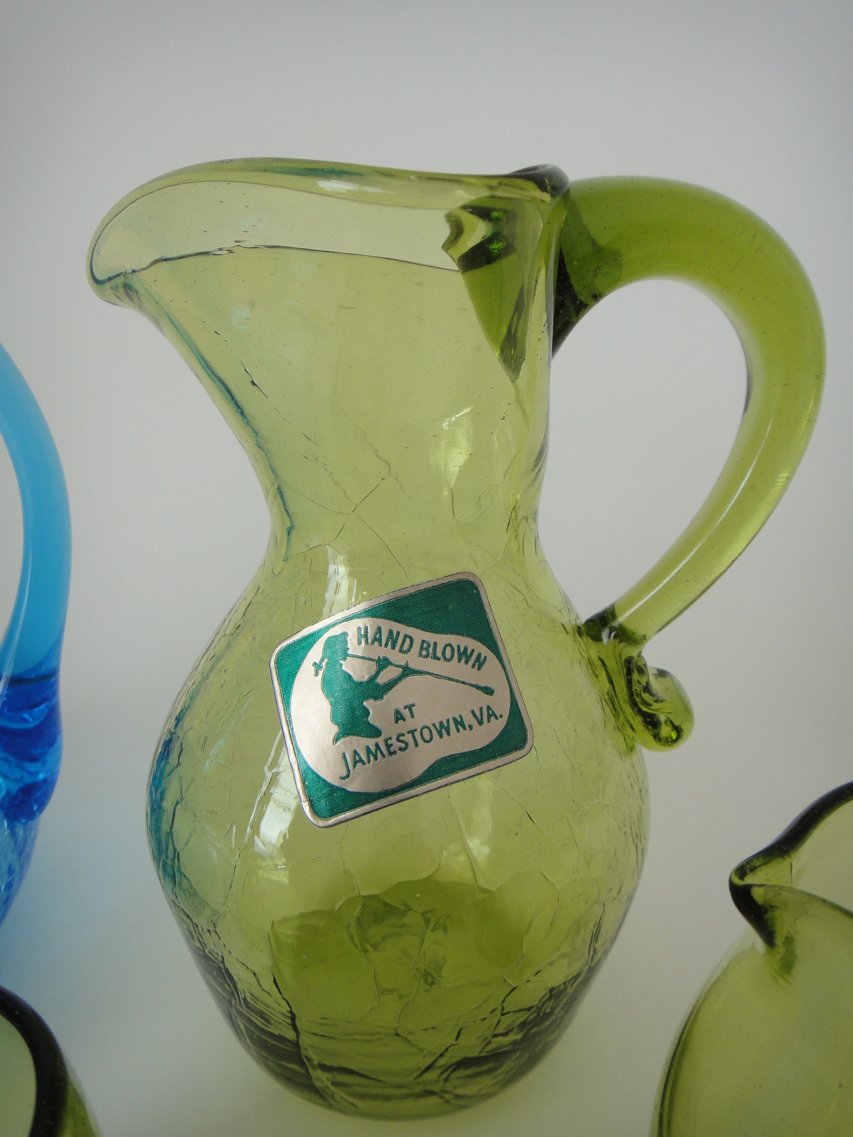 Vintage Crackle Glass Pitchers and More