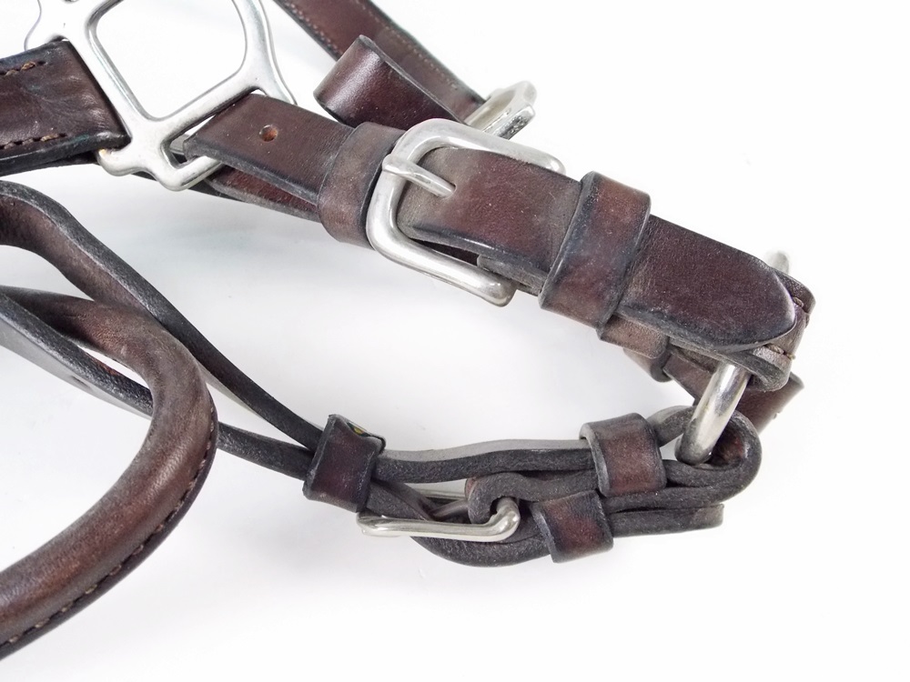 A New and Unused Leather Horse Halter and Coordinating Lead