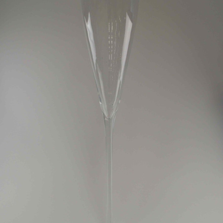 Tall Decorative Glass Champagne Glass 