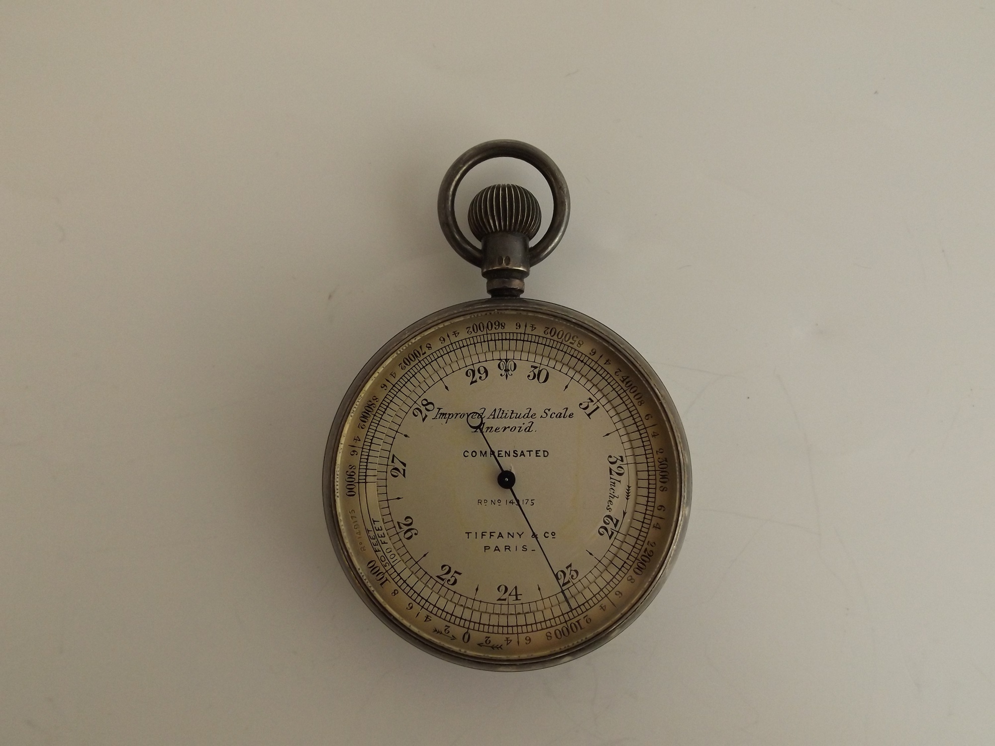 A Splendid Tiffany & Co. Pocket Barometer in Fitted Case