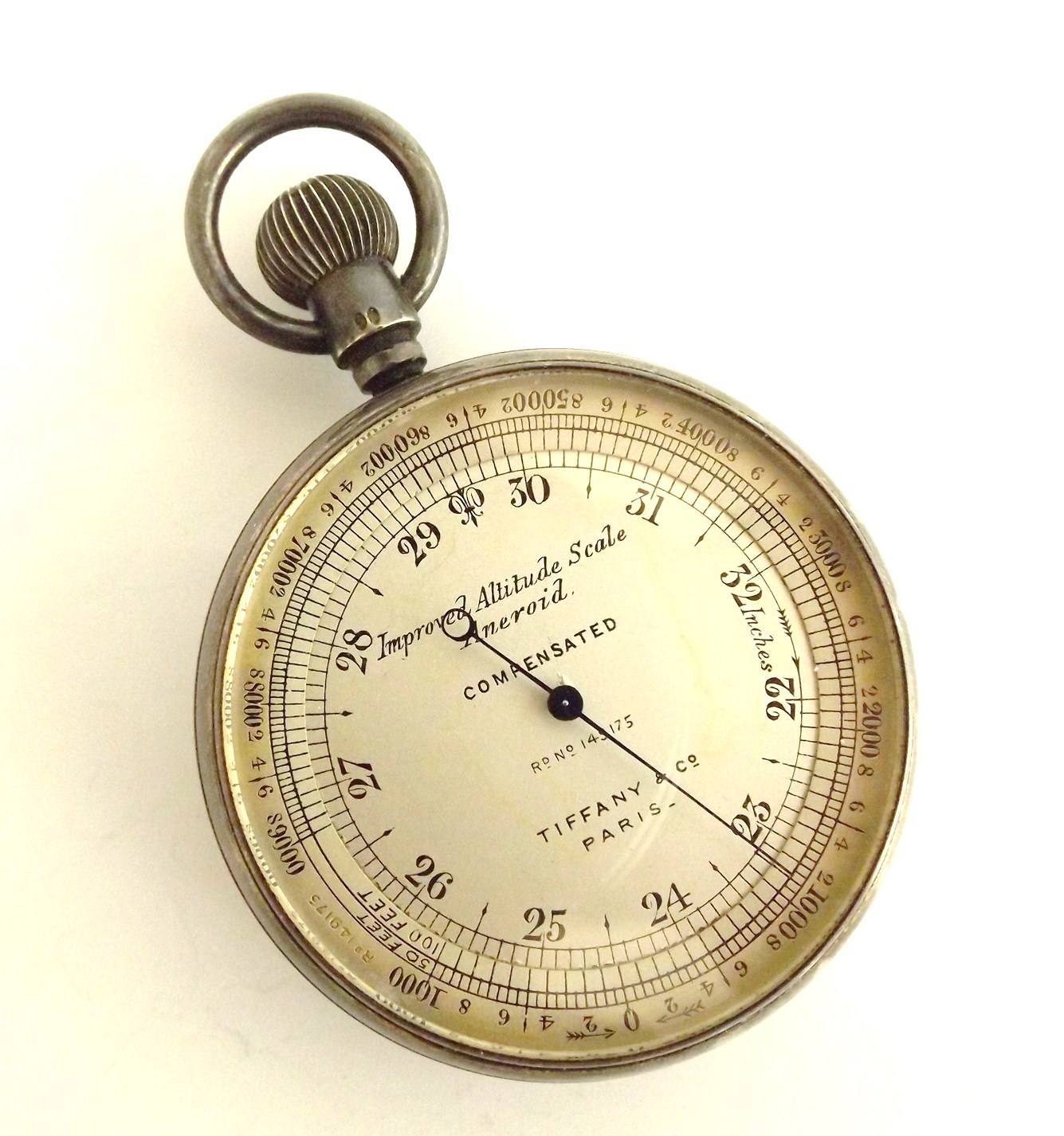 A Splendid Tiffany & Co. Pocket Barometer in Fitted Case