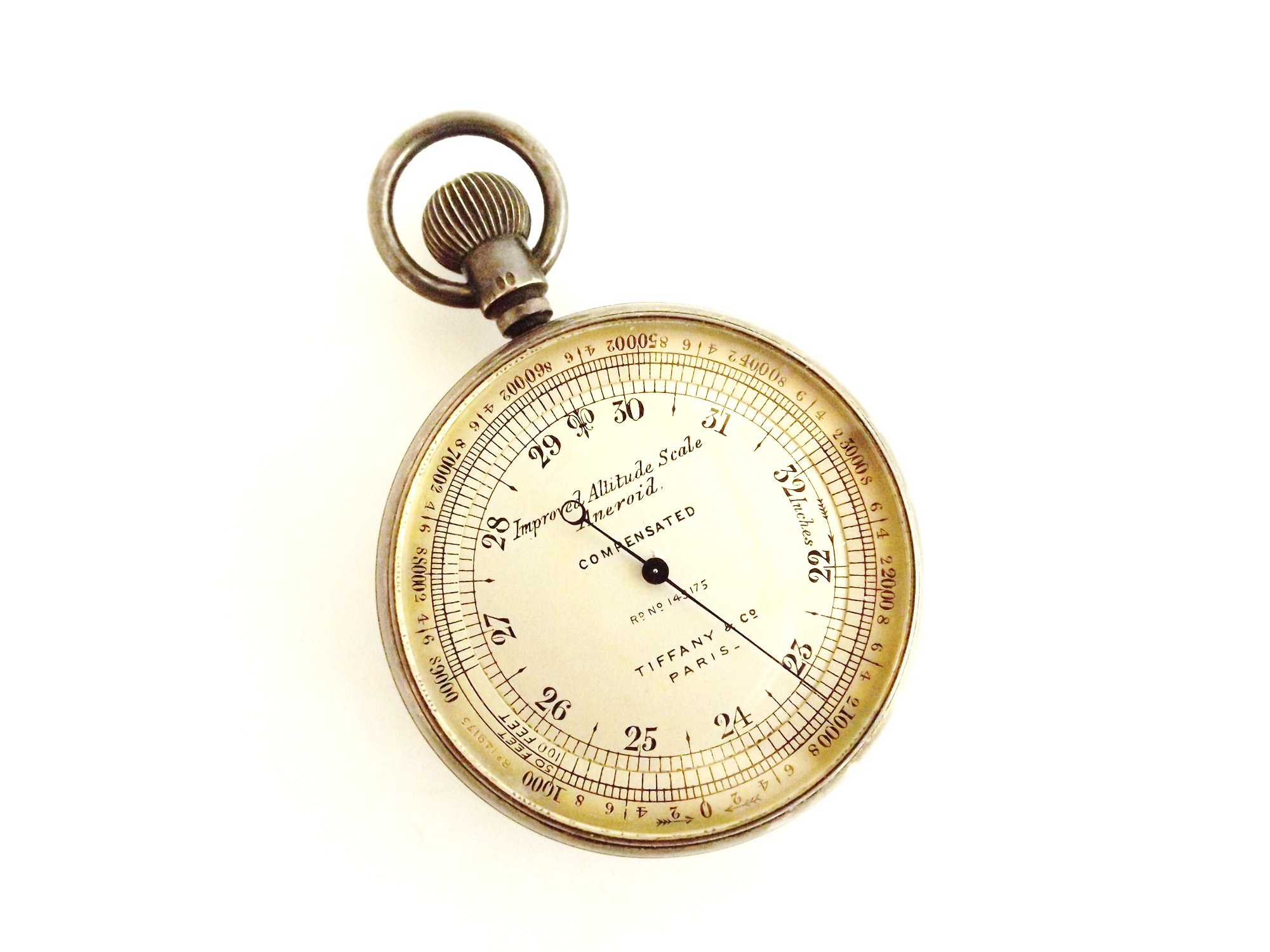 A Splendid Tiffany & Co. Pocket Barometer in Fitted Case
