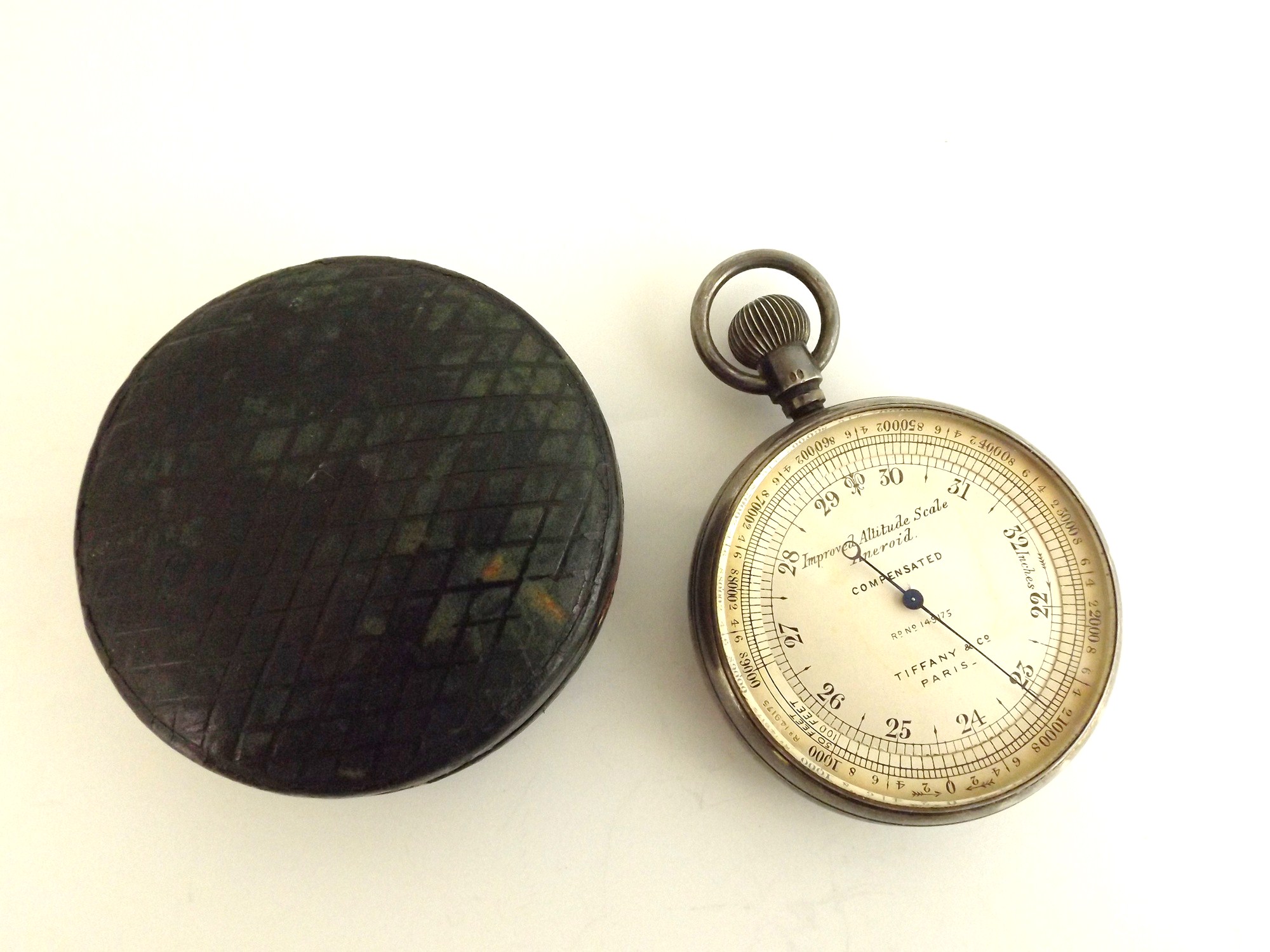 A Splendid Tiffany & Co. Pocket Barometer in Fitted Case