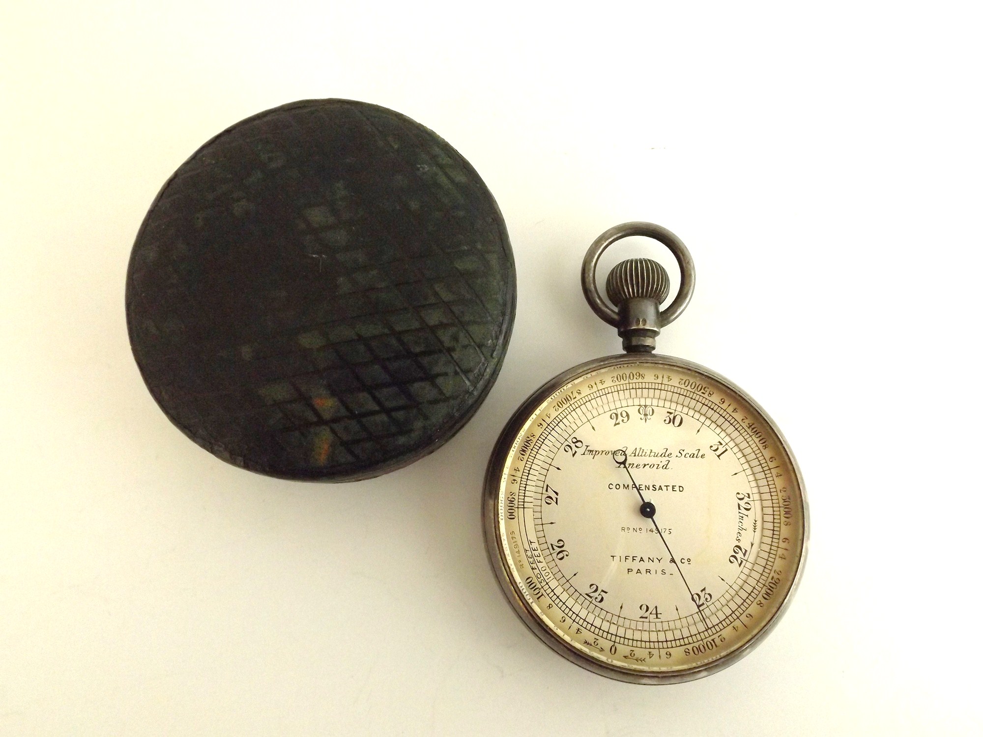 A Splendid Tiffany & Co. Pocket Barometer in Fitted Case