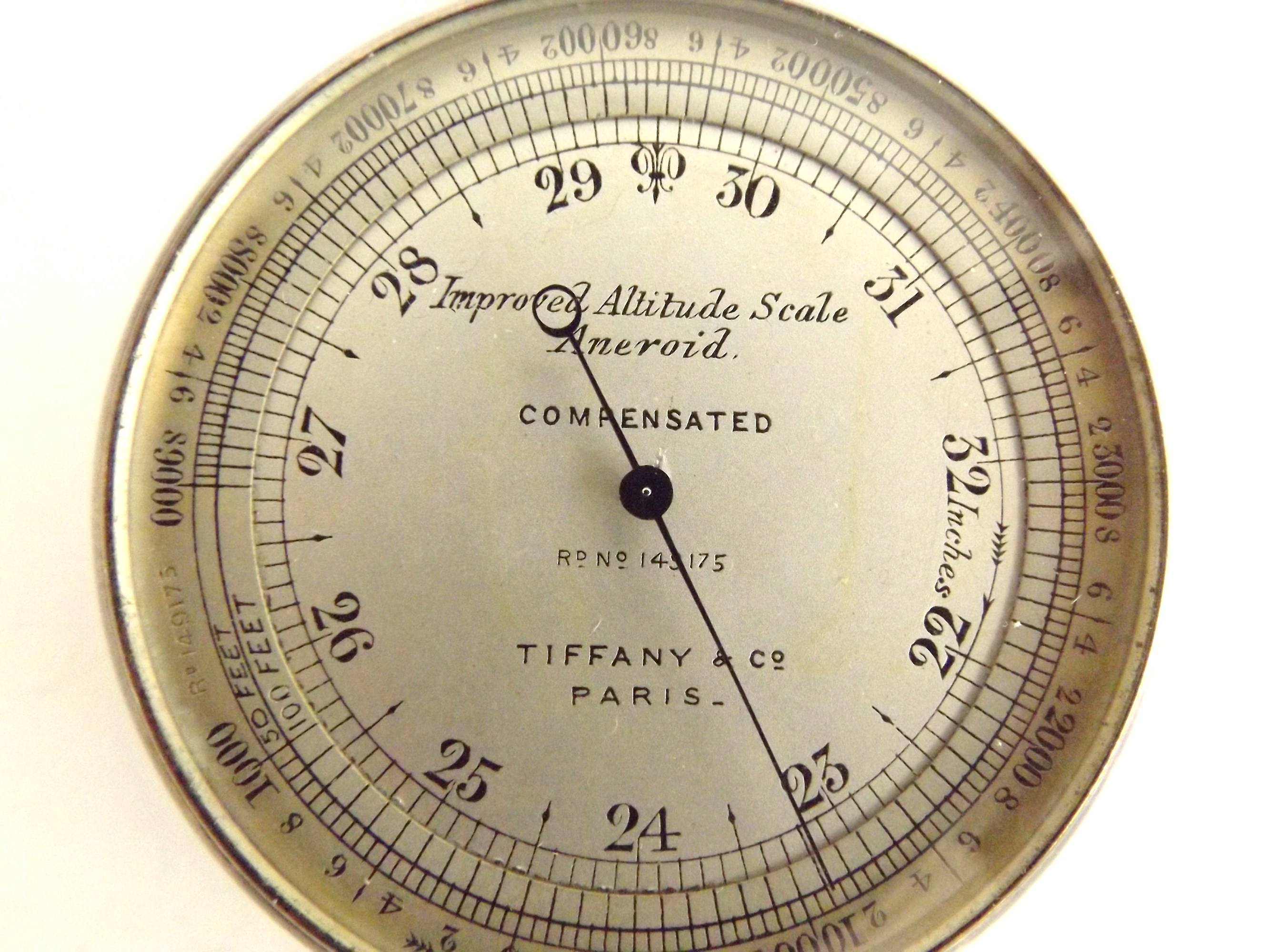 A Splendid Tiffany & Co. Pocket Barometer in Fitted Case