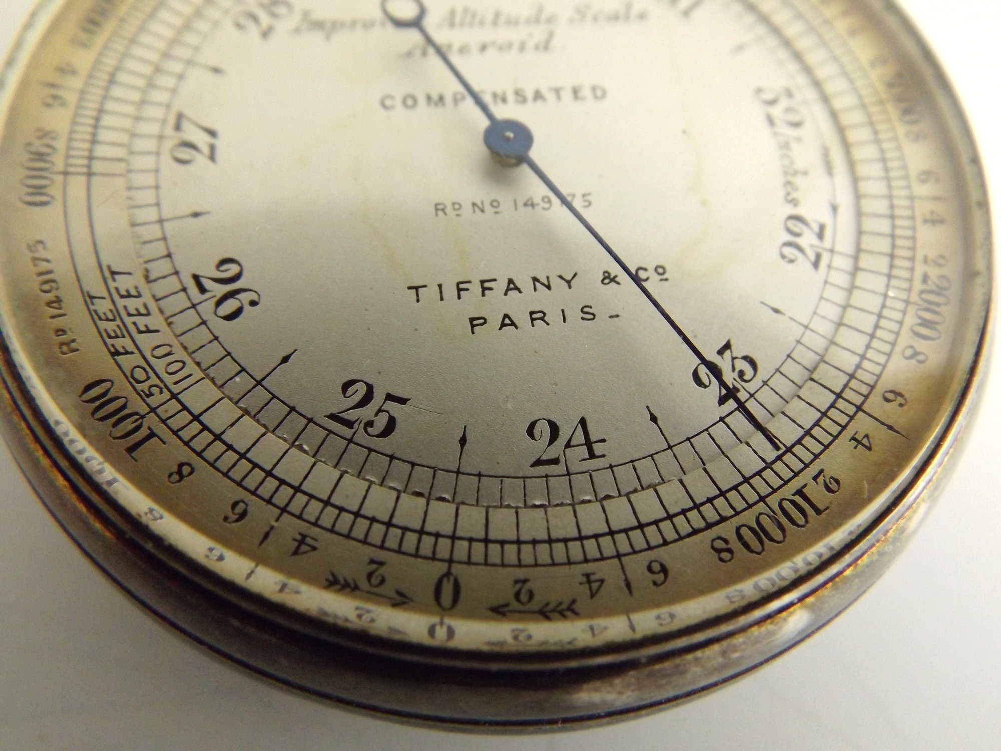 A Splendid Tiffany & Co. Pocket Barometer in Fitted Case