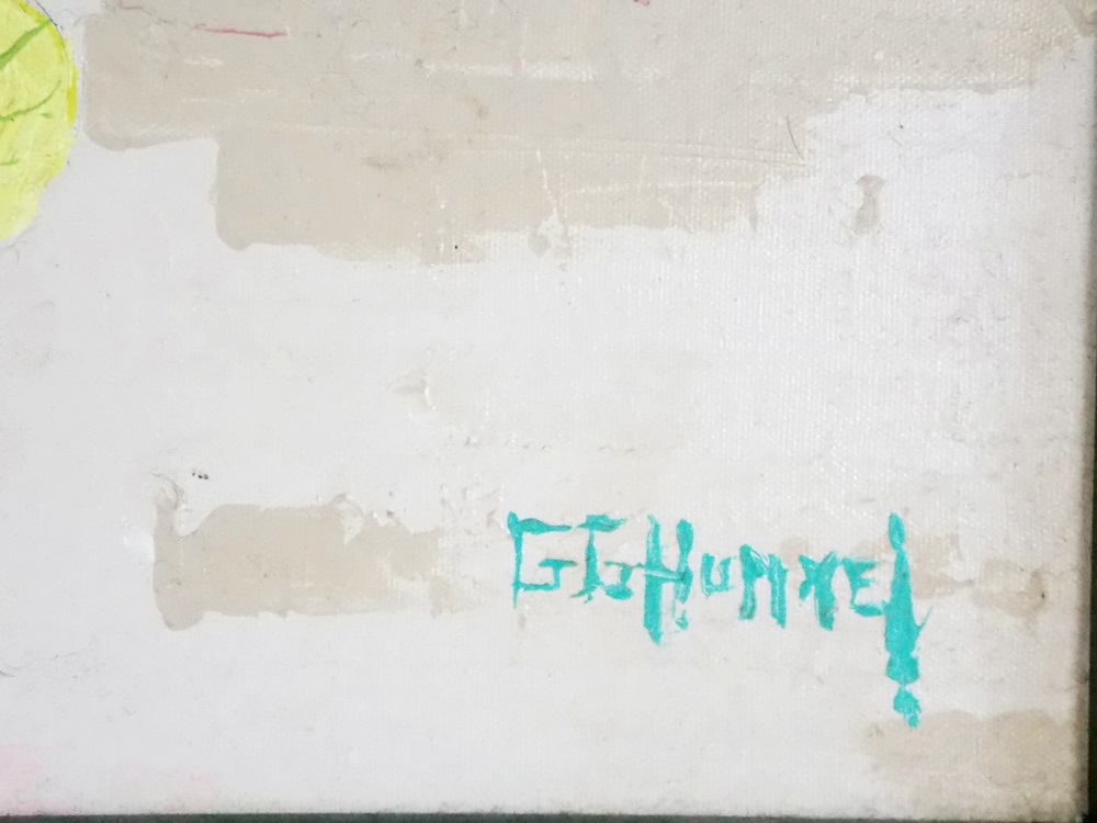 An Original Painting by Gayle Hummel Depicting A Beach Scene with Children