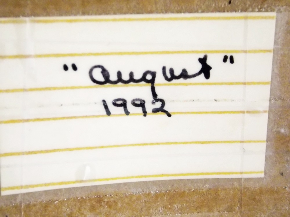 An Original Painting by Gayle Hummel Depicting A Beach Scene with Children