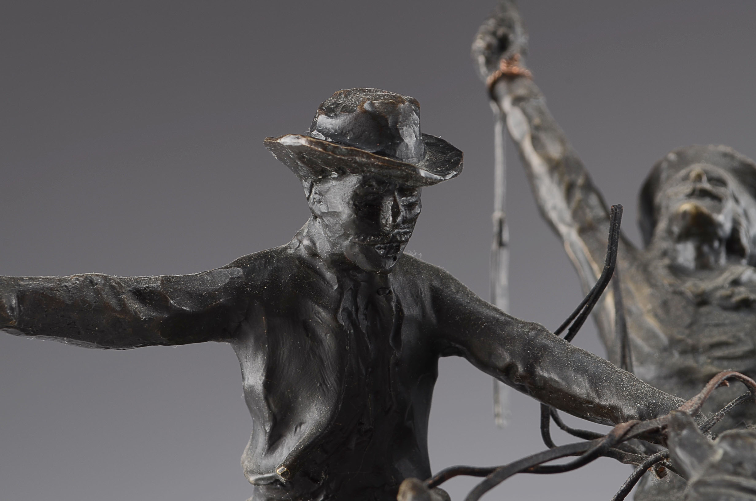 Bronze Sculpture Reproduction of Frederic Remington's "Coming Through the Rye"