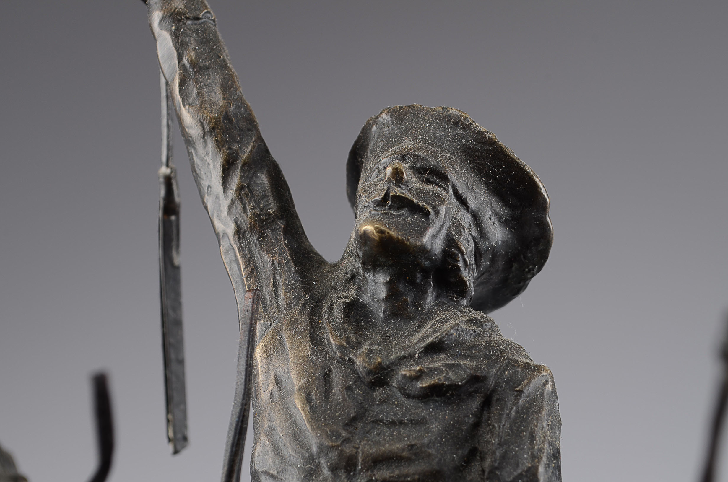 Bronze Sculpture Reproduction of Frederic Remington's "Coming Through the Rye"