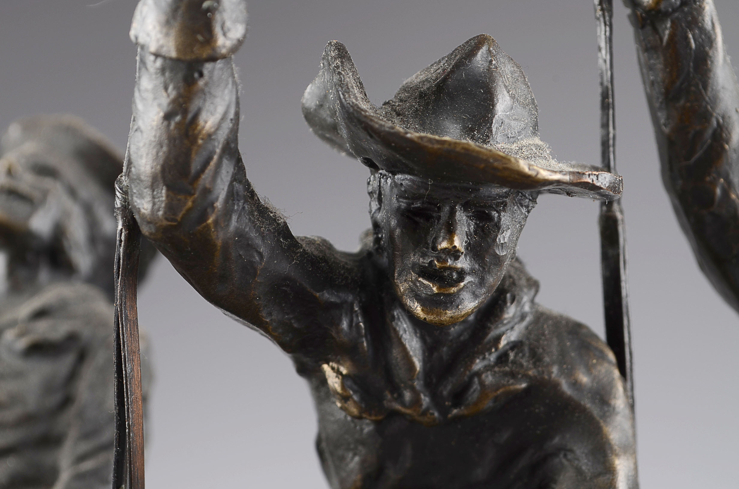 Bronze Sculpture Reproduction of Frederic Remington's "Coming Through the Rye"