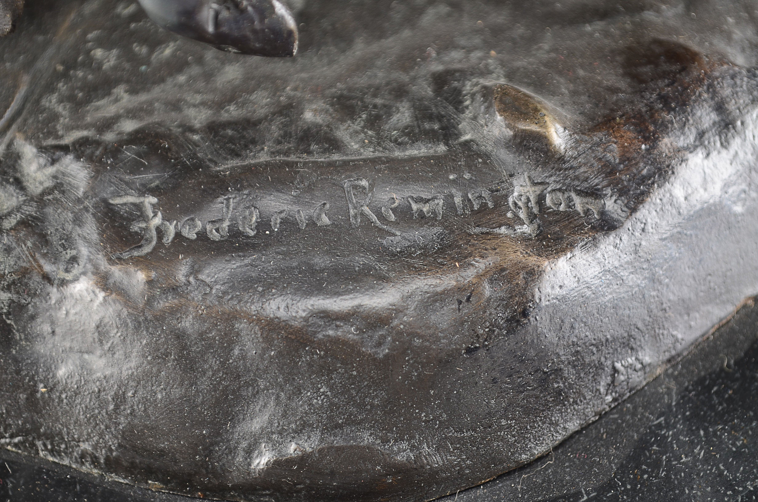 Bronze Sculpture Reproduction of Frederic Remington's "Coming Through the Rye"