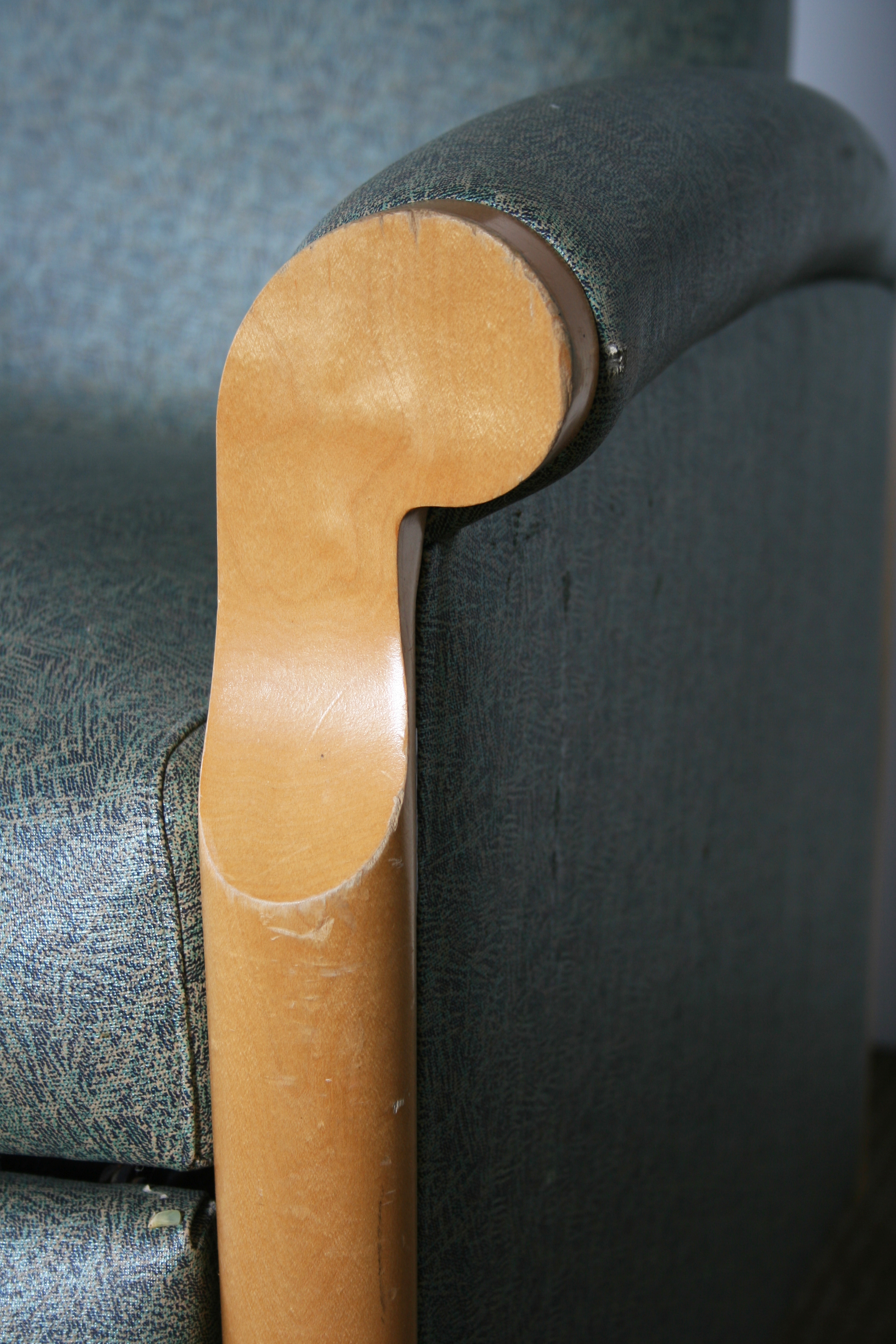 Vintage Vinyl Covered Armchair 